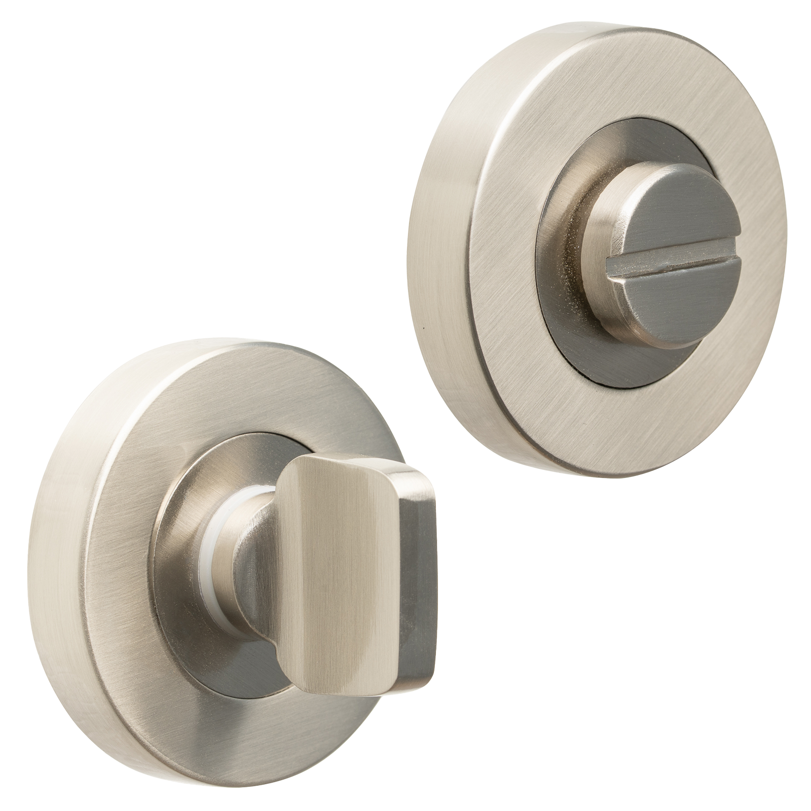 Bathroom Thumbturn and Release - Satin Nickel