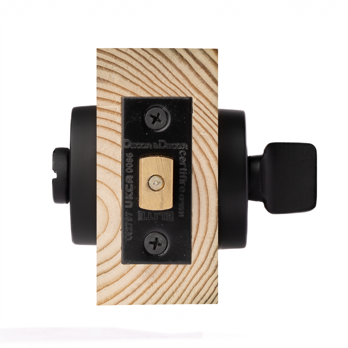 Fire Rated Tubular Mortice Deadbolt and Bathroom Turn And Release Thumbturn - Matt Black – view 2