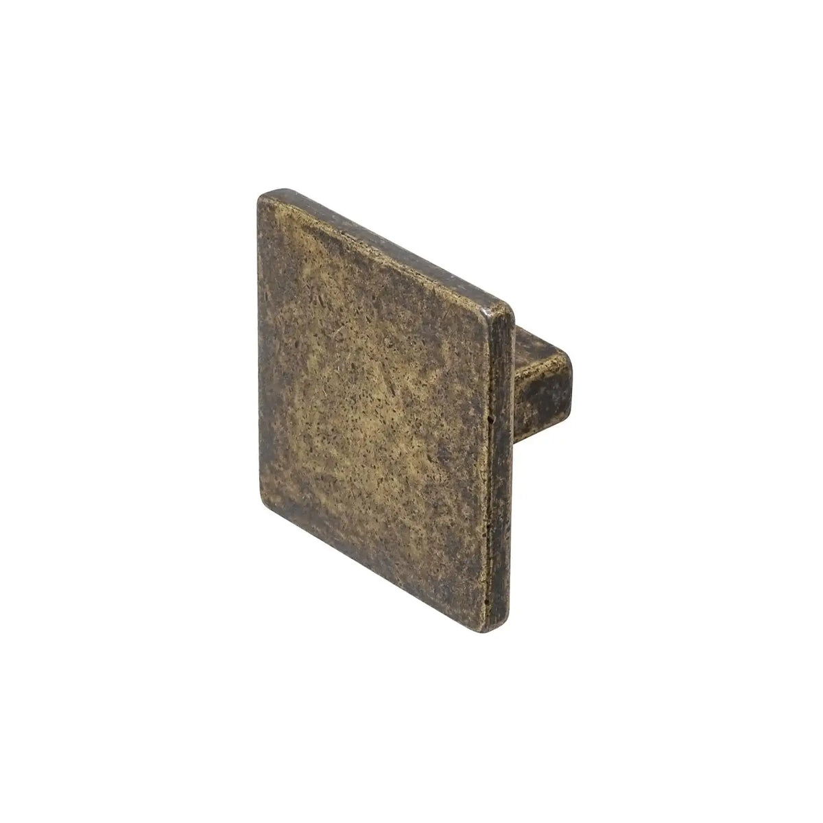 Calla - Square Kitchen Cabinet Knob - Antique Brass