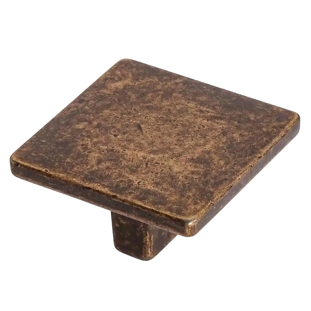 Calla - Square Kitchen Cabinet Knob - Antique Copper – view 2