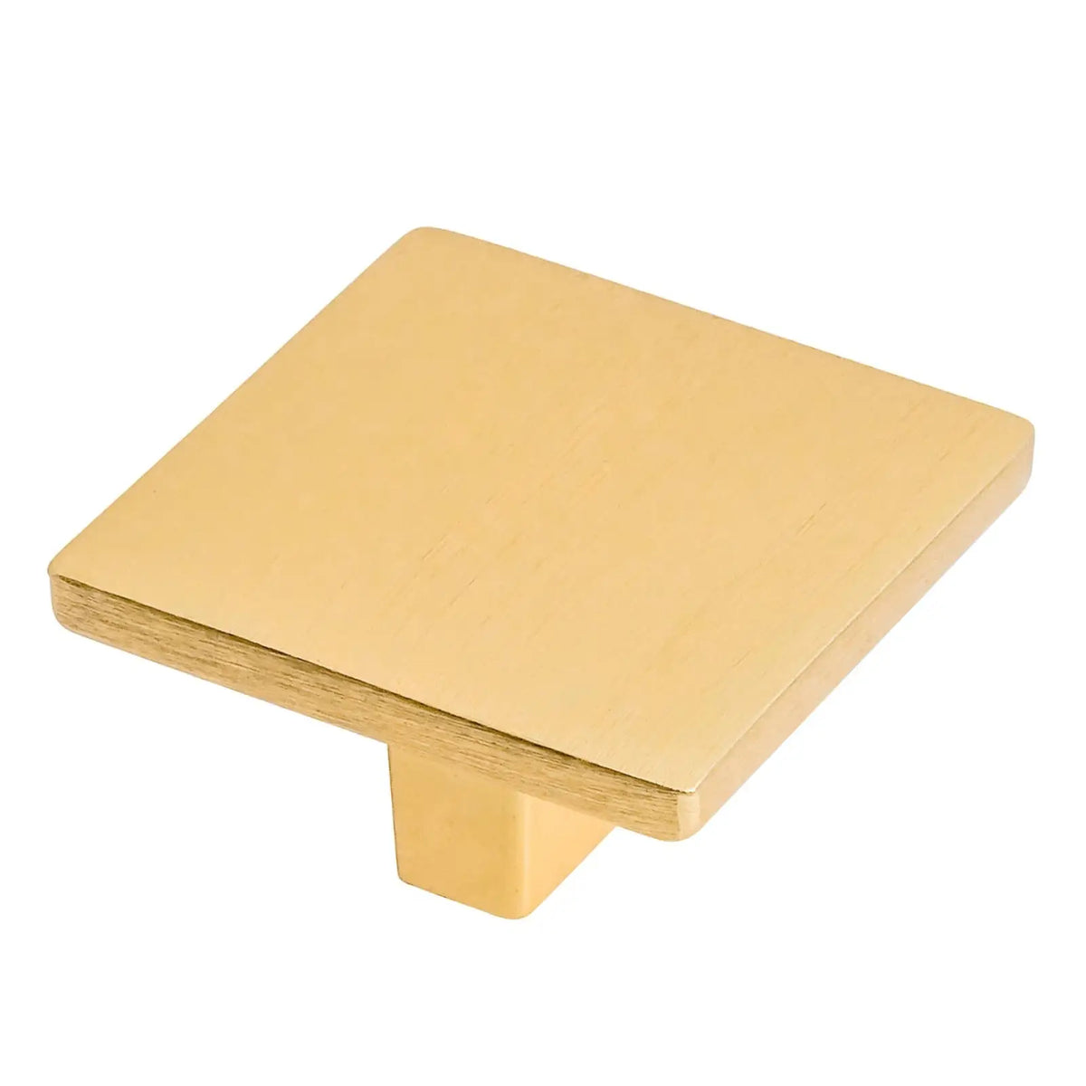 Calla - Square Kitchen Cabinet Knob - Matt Gold – view 2