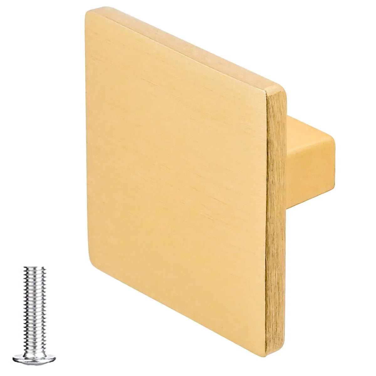 Calla - Square Kitchen Cabinet Knob - Matt Gold – view 3