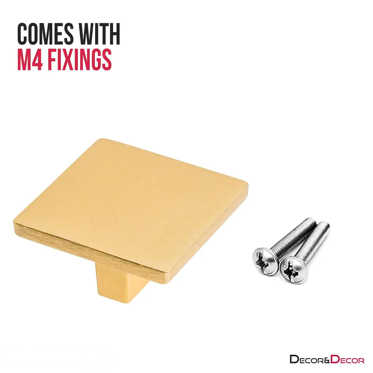 Calla - Square Kitchen Cabinet Knob - Matt Gold – view 7