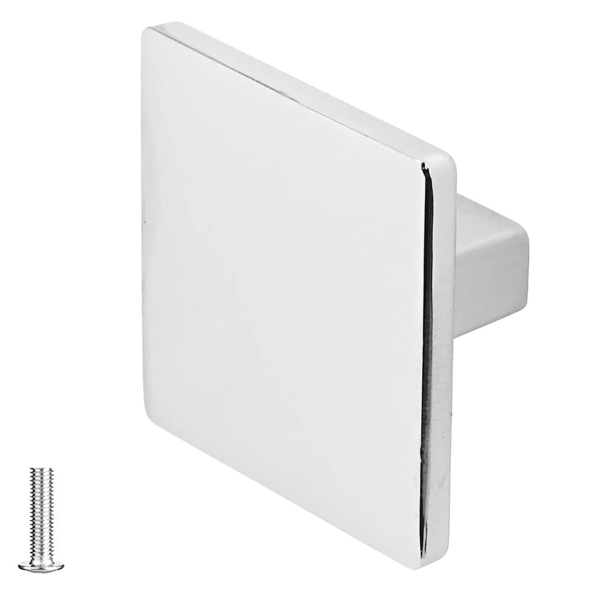 Calla - Square Kitchen Cabinet Knob - Polished Chrome – view 3