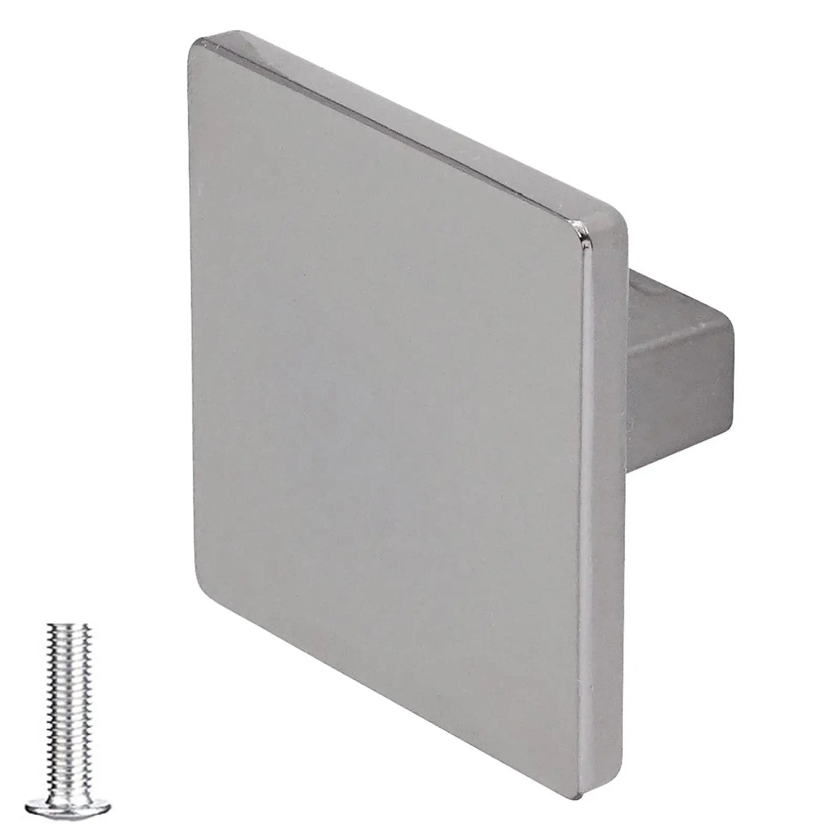 Calla - Square Kitchen Cabinet Knob - Polished Nickel Black – view 3