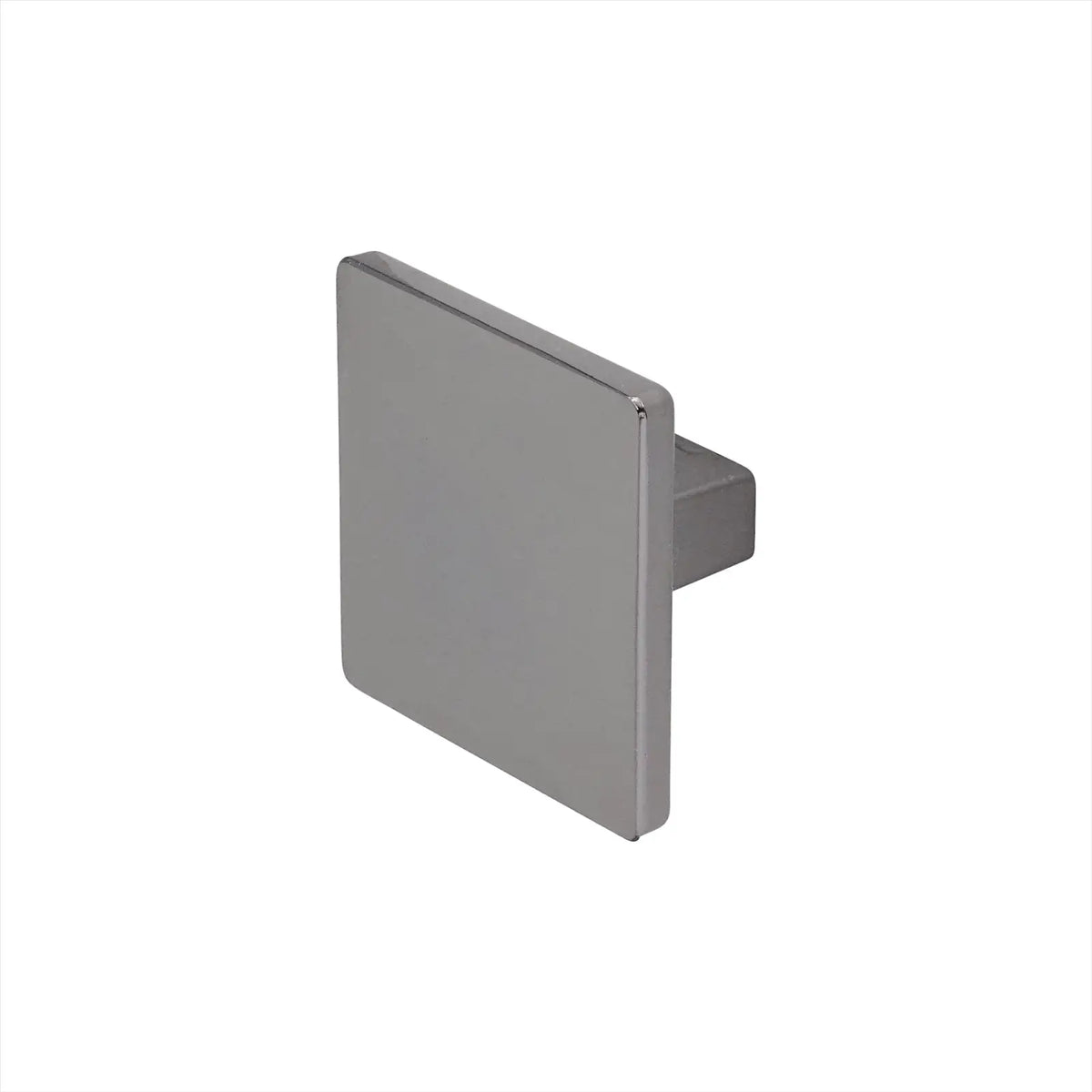 Calla - Square Kitchen Cabinet Knob - Polished Nickel Black