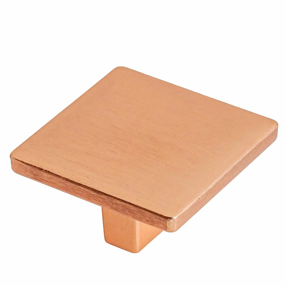Calla - Square Kitchen Cabinet Knob - Satin Copper – view 2