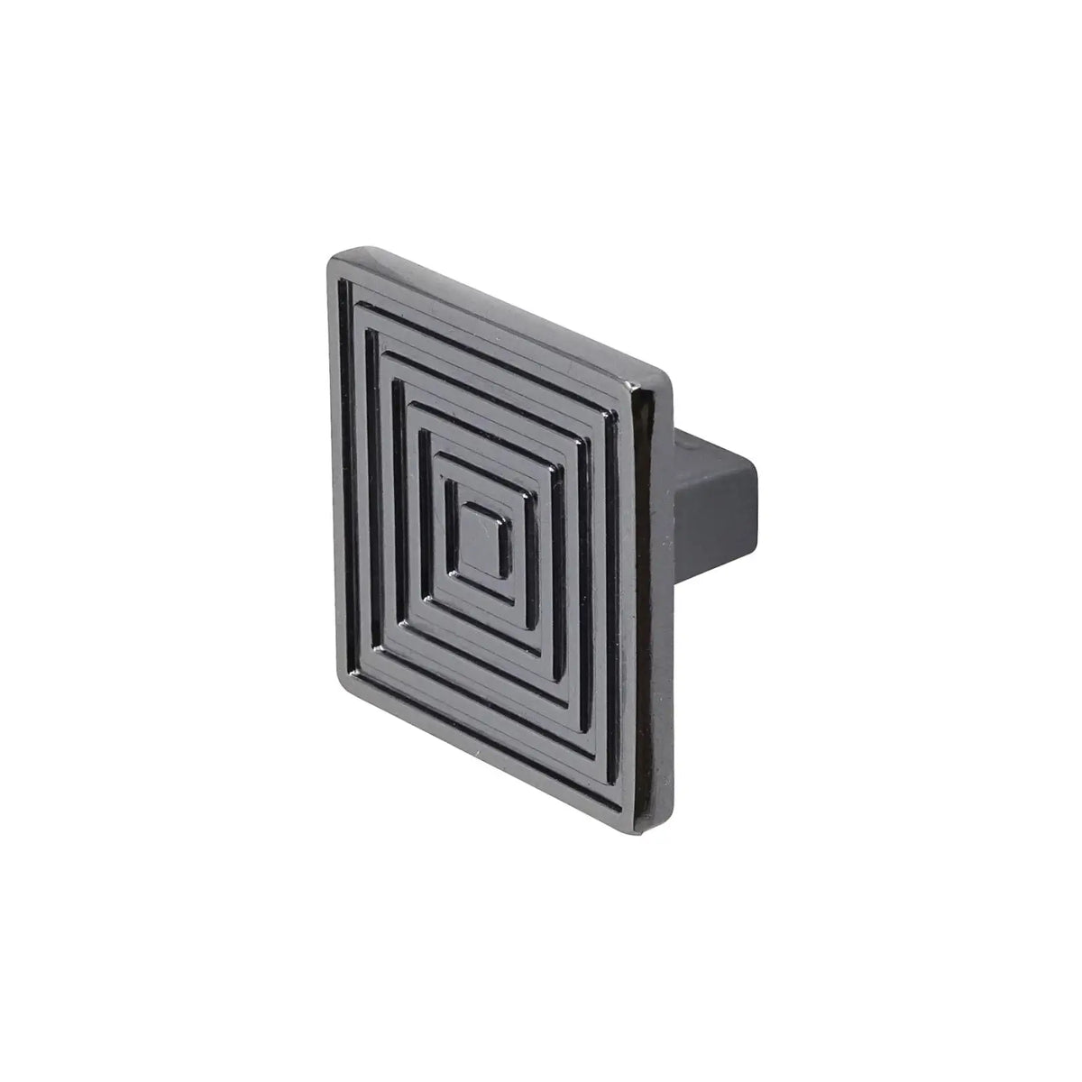 Carina - Square Spiral Cabinet Knob - Polished Nickel Black