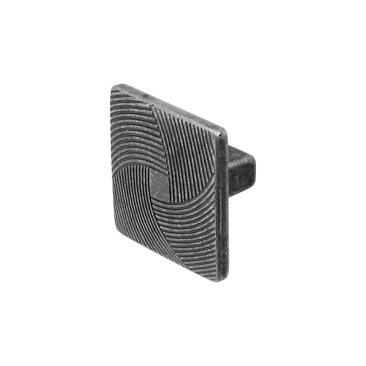 Delta - Square Cabinet Knob - Antique Silver - Pewter