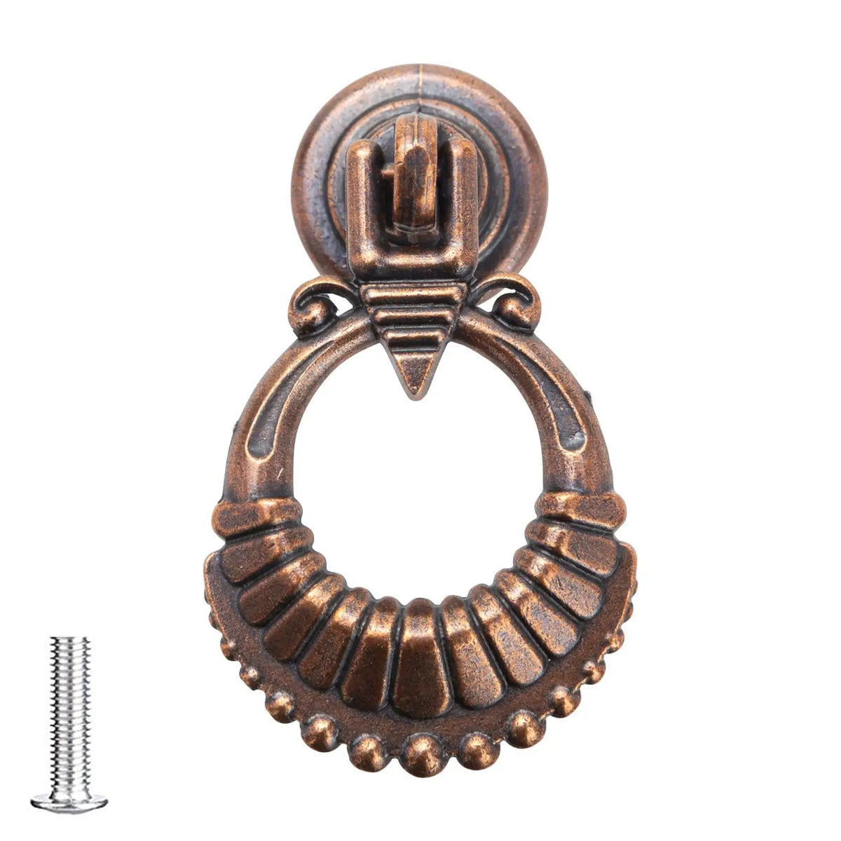 Dixie - Vintage Cabinet Pull Knob - Antique Copper