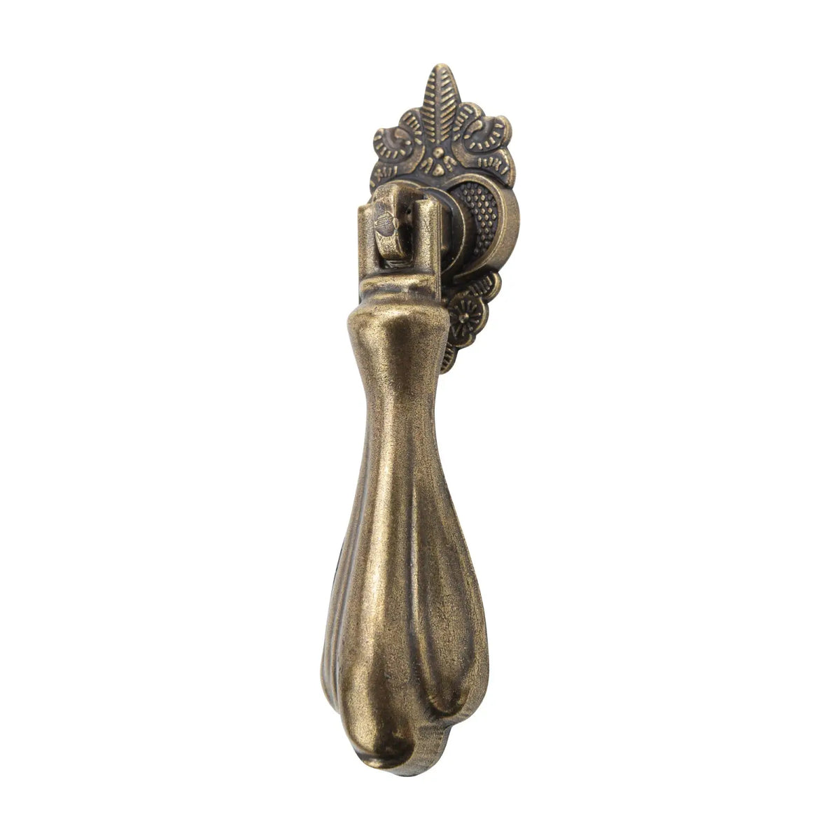 Dixie - Vintage Tear Drop Cabinet Pull Knob - Antique Brass