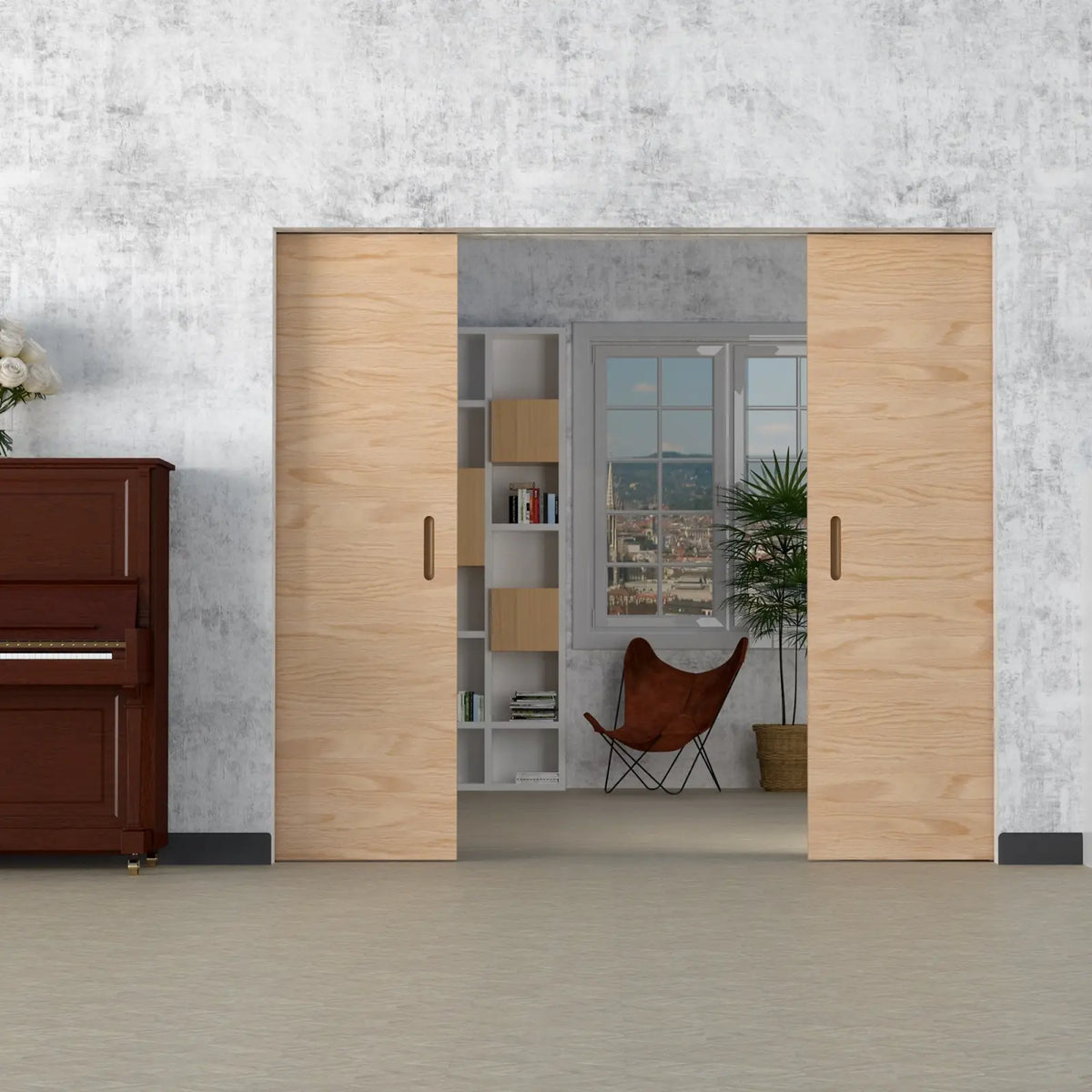 DS-Slide Double Synchro Sliding Door Kit - 3600mm Track - Both Way Soft Close – view 6