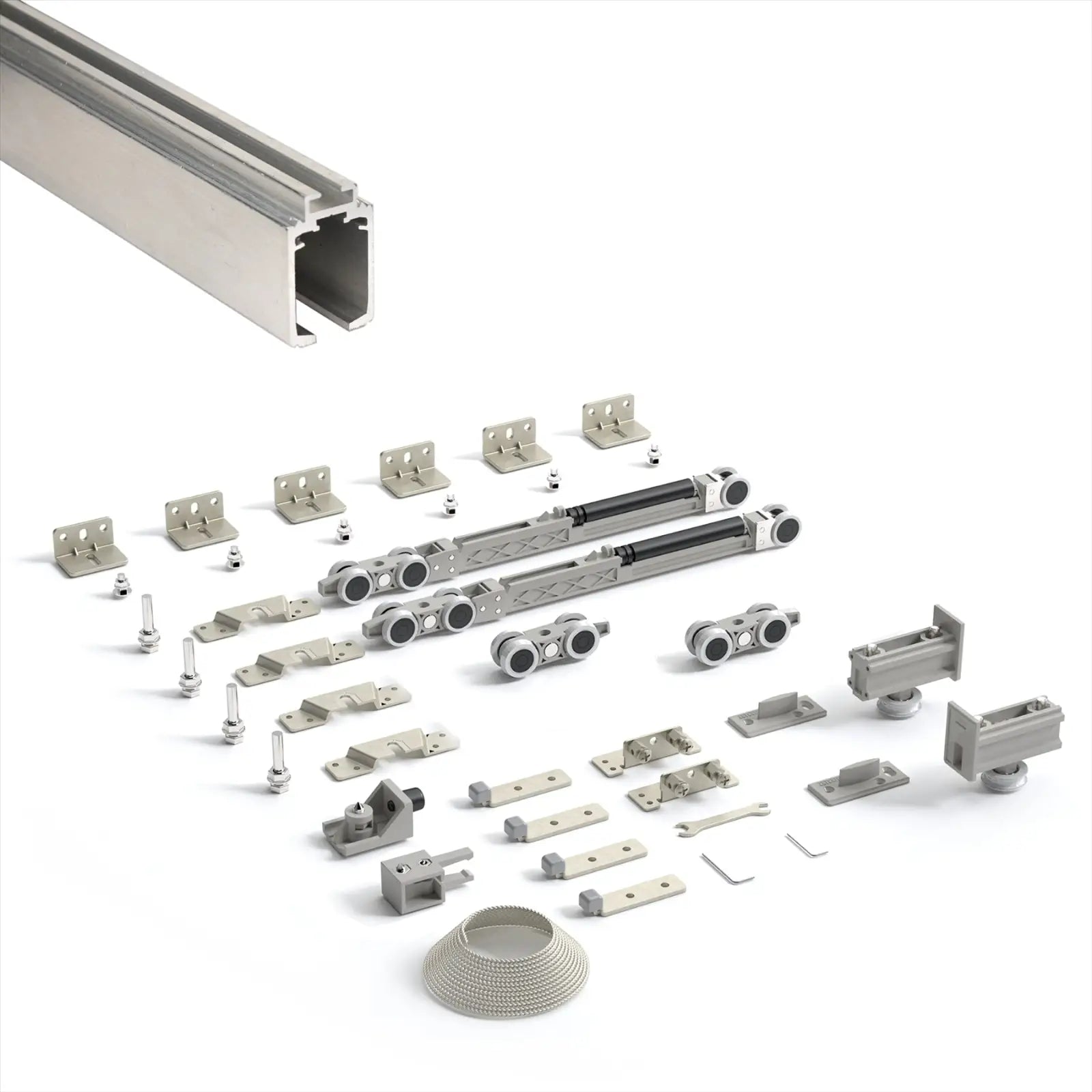 DS-Slide Double Synchro Sliding Door Kit - 6000mm Track - One Way Soft Close - Decor And Decor