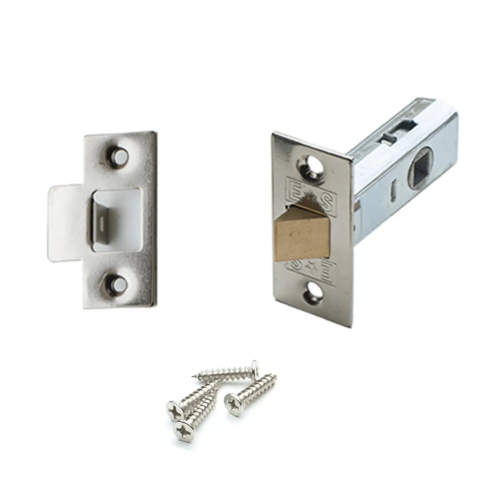 Echo Satin Nickel Passage Door Lever Handles - Latch Kit Set - Decor And Decor