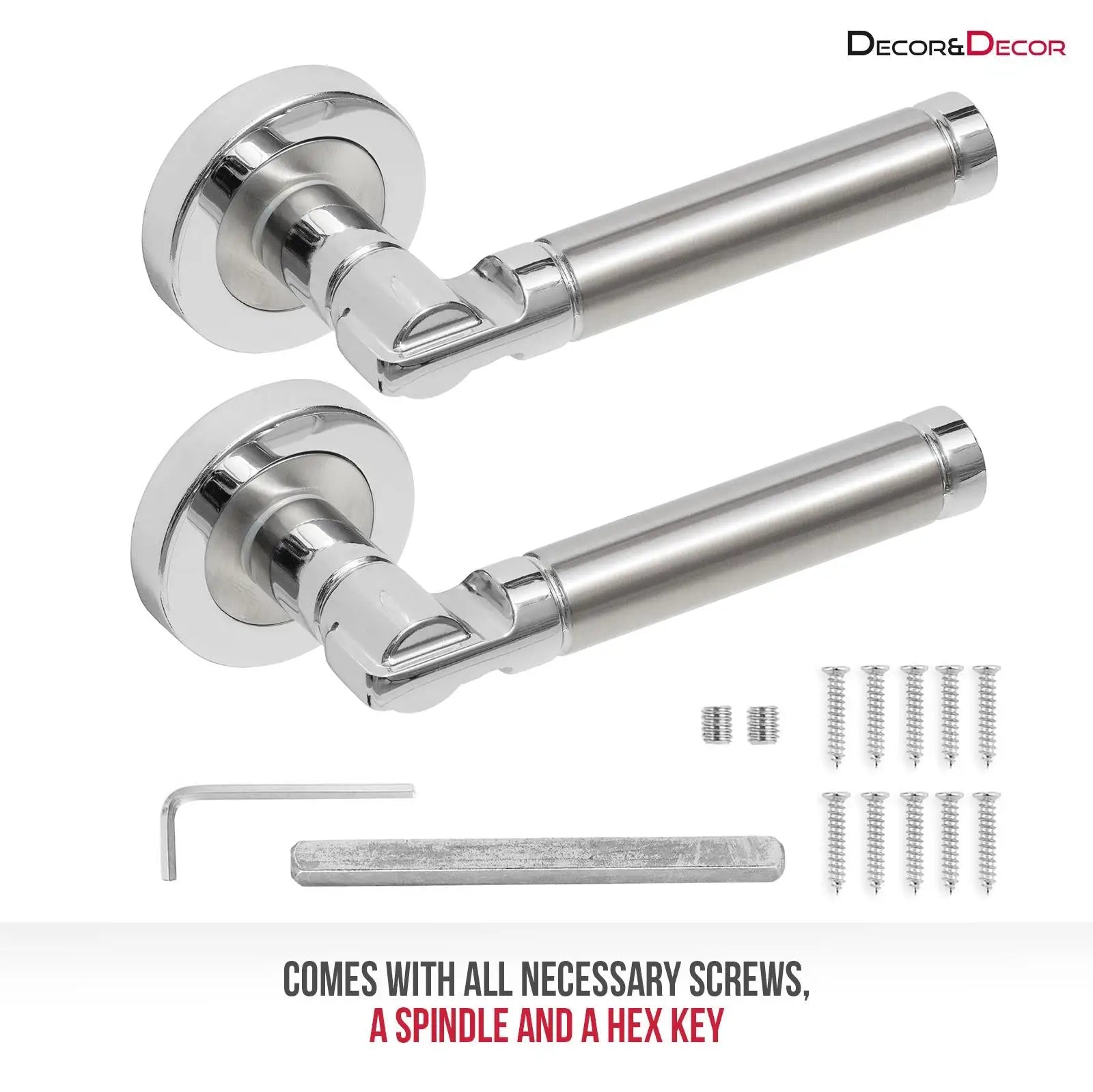 Enigma Duo Finish Passage Door Lever Handles - Latch And Hinge Set - &
