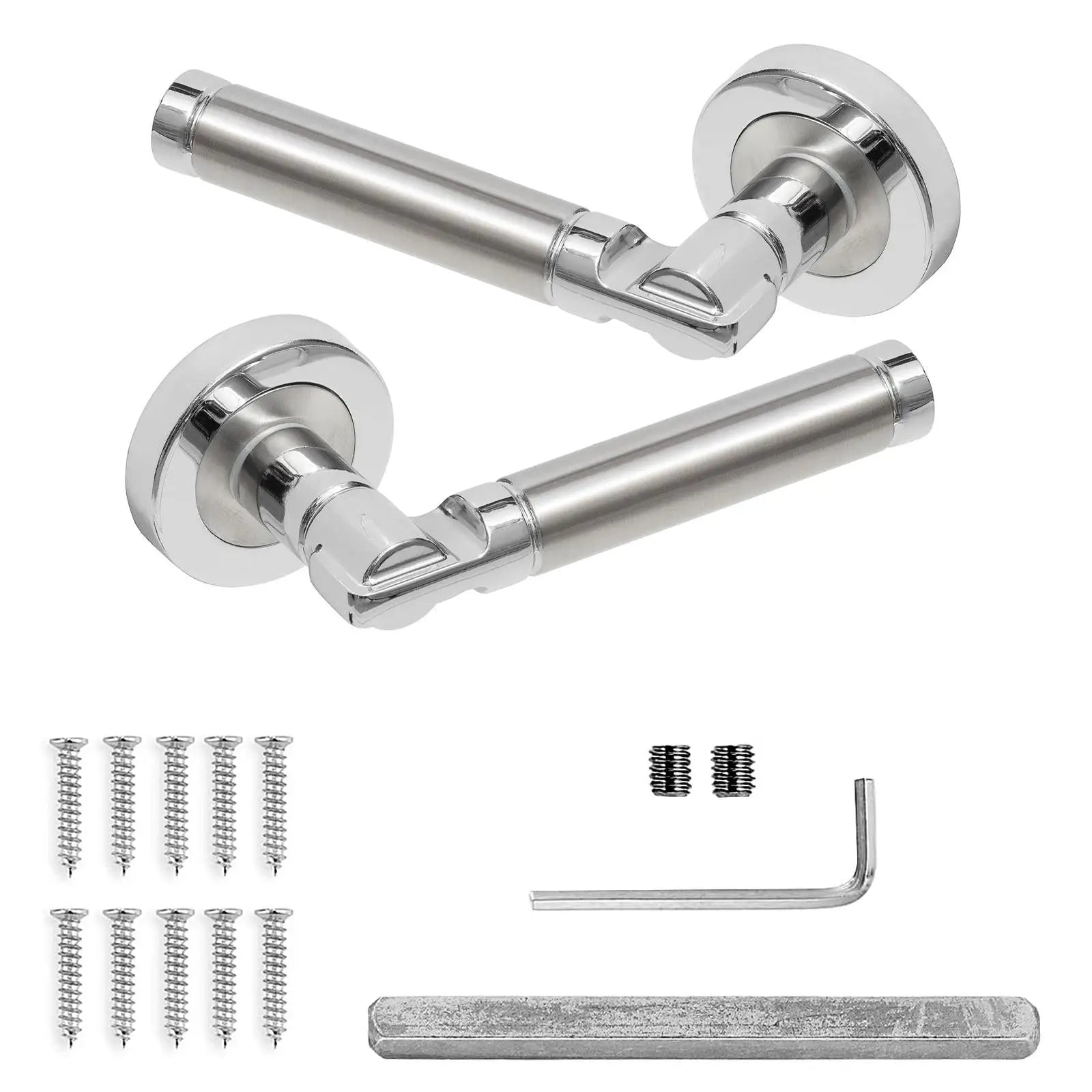 Enigma Duo Finish Passage Door Lever Handles - Latch And Hinge Set - &