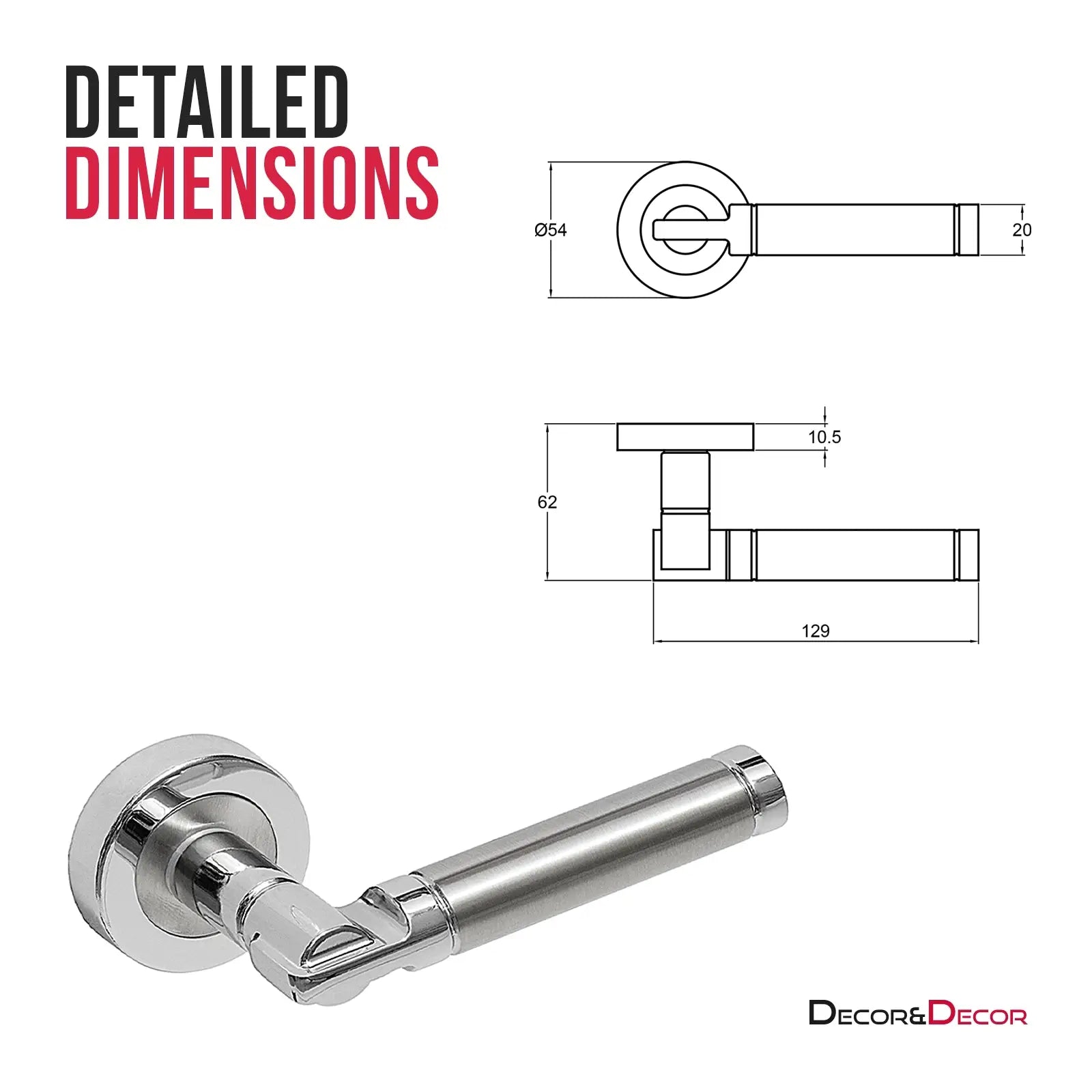 Enigma Duo Finish Passage Door Lever Handles - Latch Kit Set - Decor And Decor