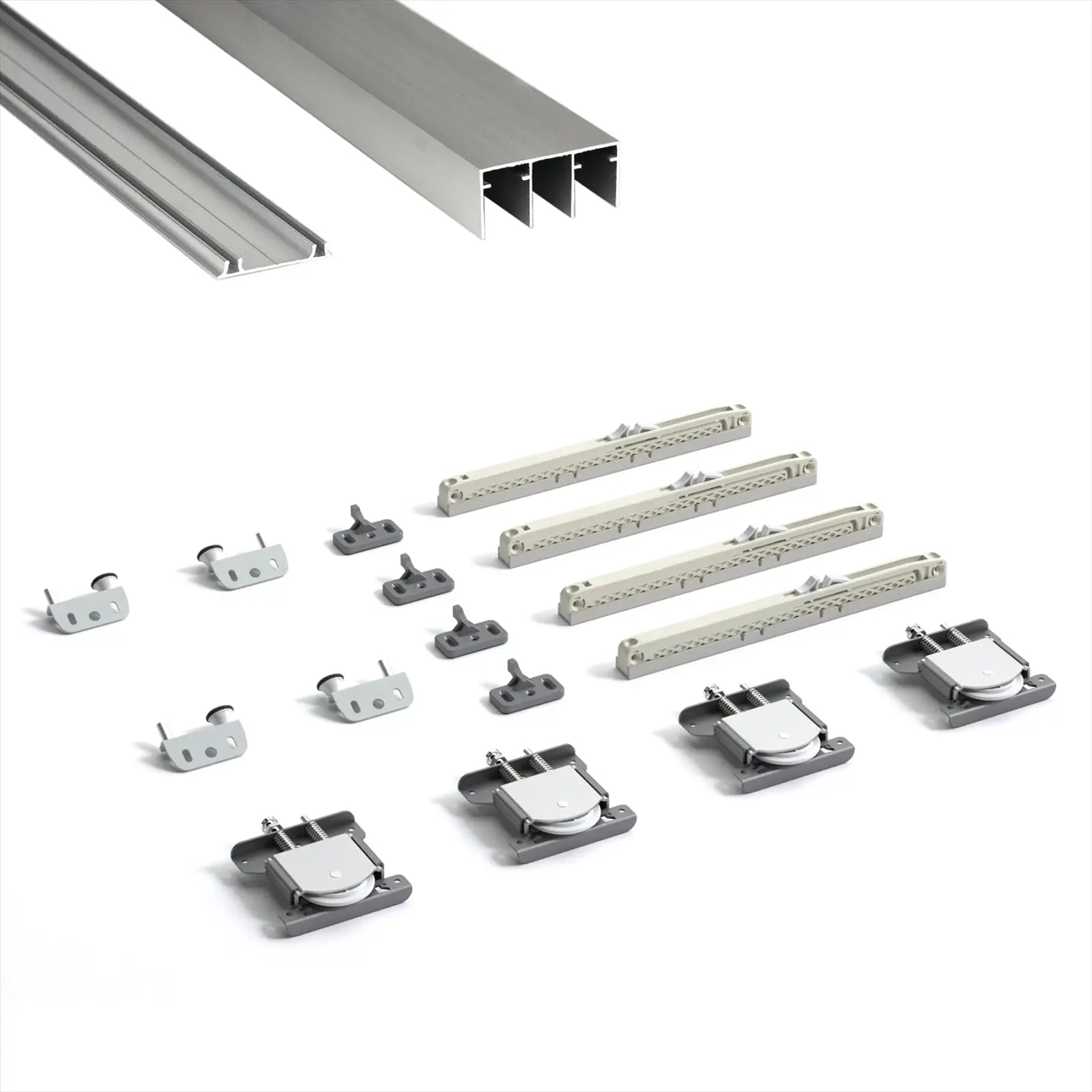 ES-Slide Wardrobe Sliding Door Kit - 2 Door - 1800mm Track - Both Way Soft Close - Decor And Decor