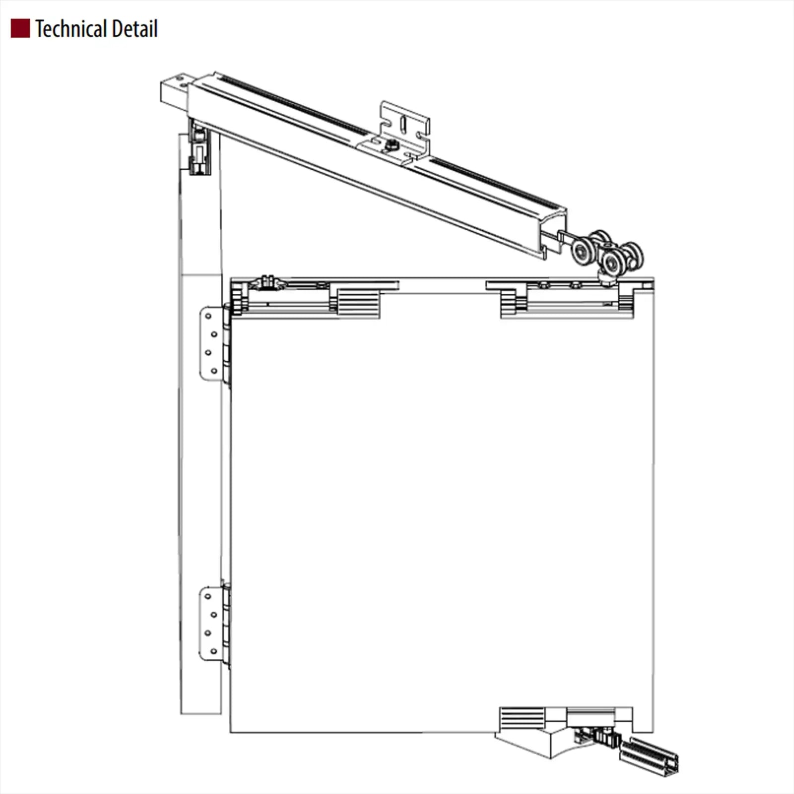 F-Slide Folding Sliding Door Kit - 2 + 1 Door - 3600mm Track - Decor And Decor