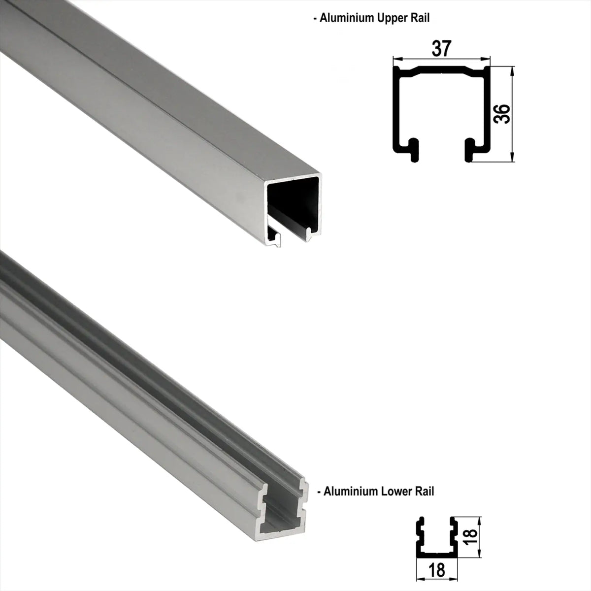 F-Slide Folding Sliding Door Kit - 4 + 1 Door - 3600mm Track – view 5