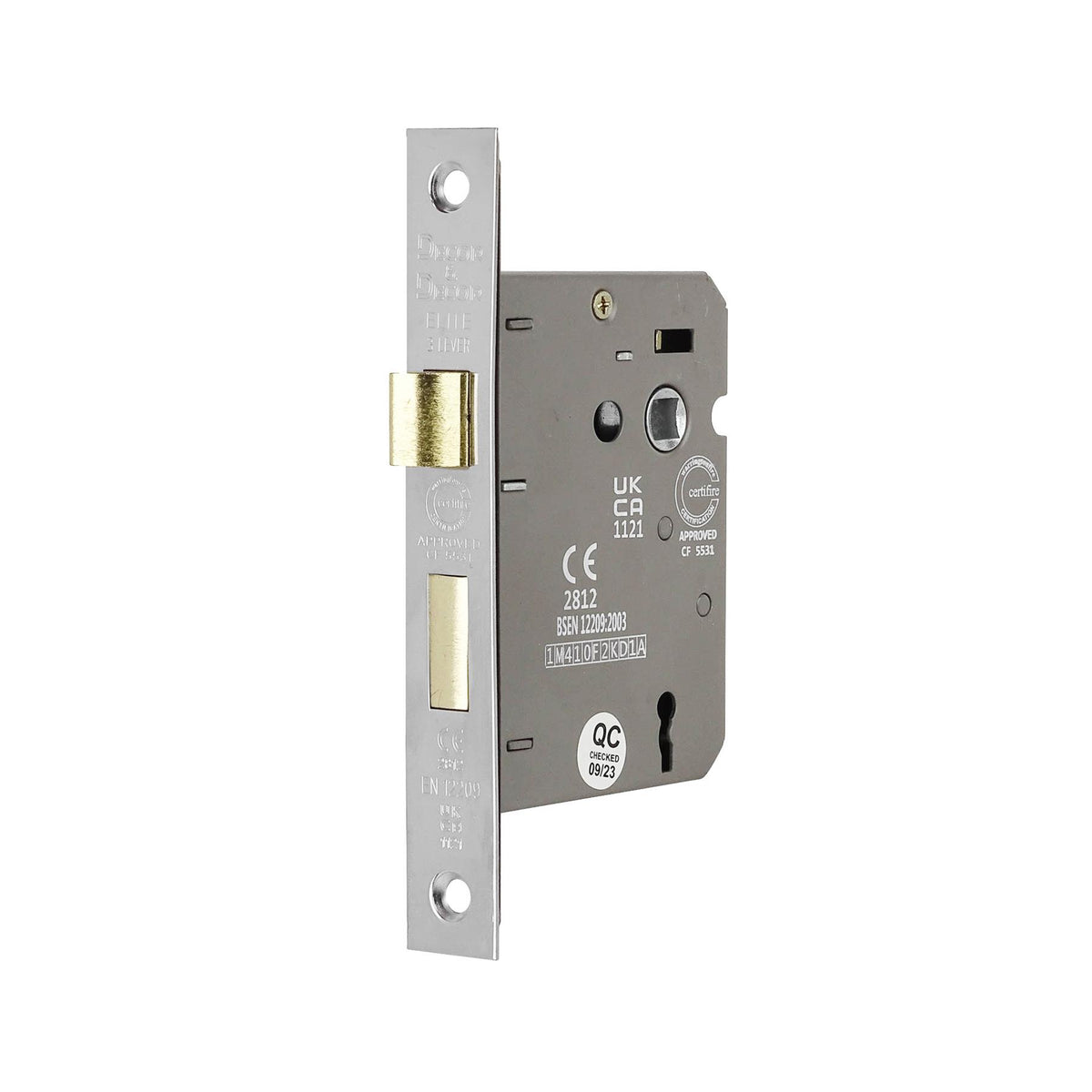 Fire Rated Sash Mortice Lock - 76mm - Polished Chrome – view 3