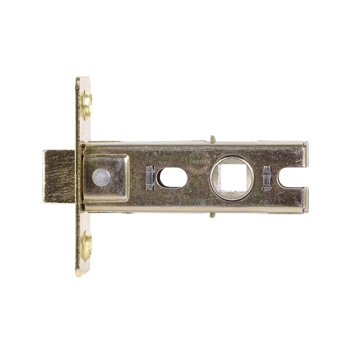 Fire Rated Tubular Mortice Latch - 64mm - Polished Brass - 2 Pack - Latches –
