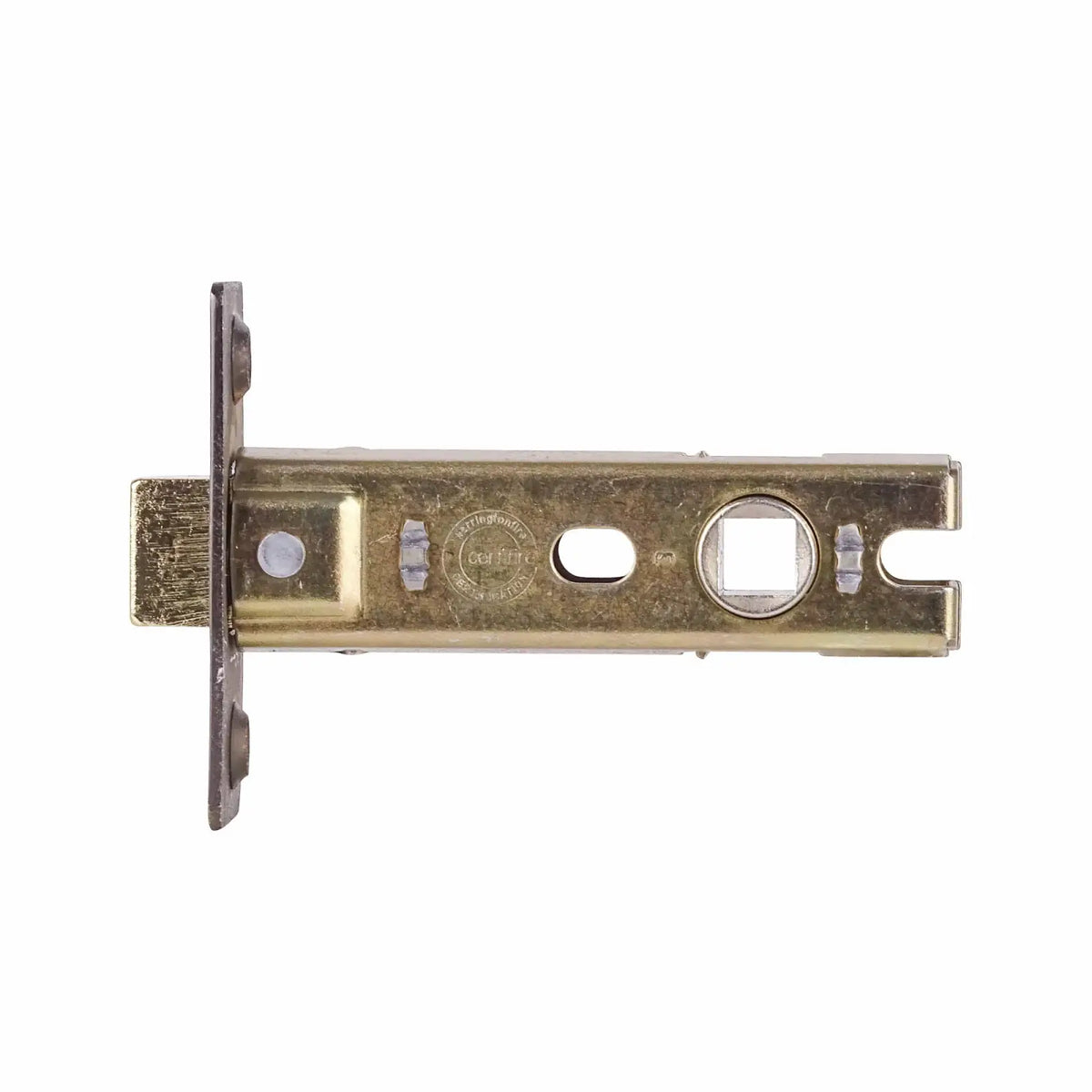 Brass-colored door latch mechanism for Fire Rated Tubular Mortice Latch - Antique Brass
