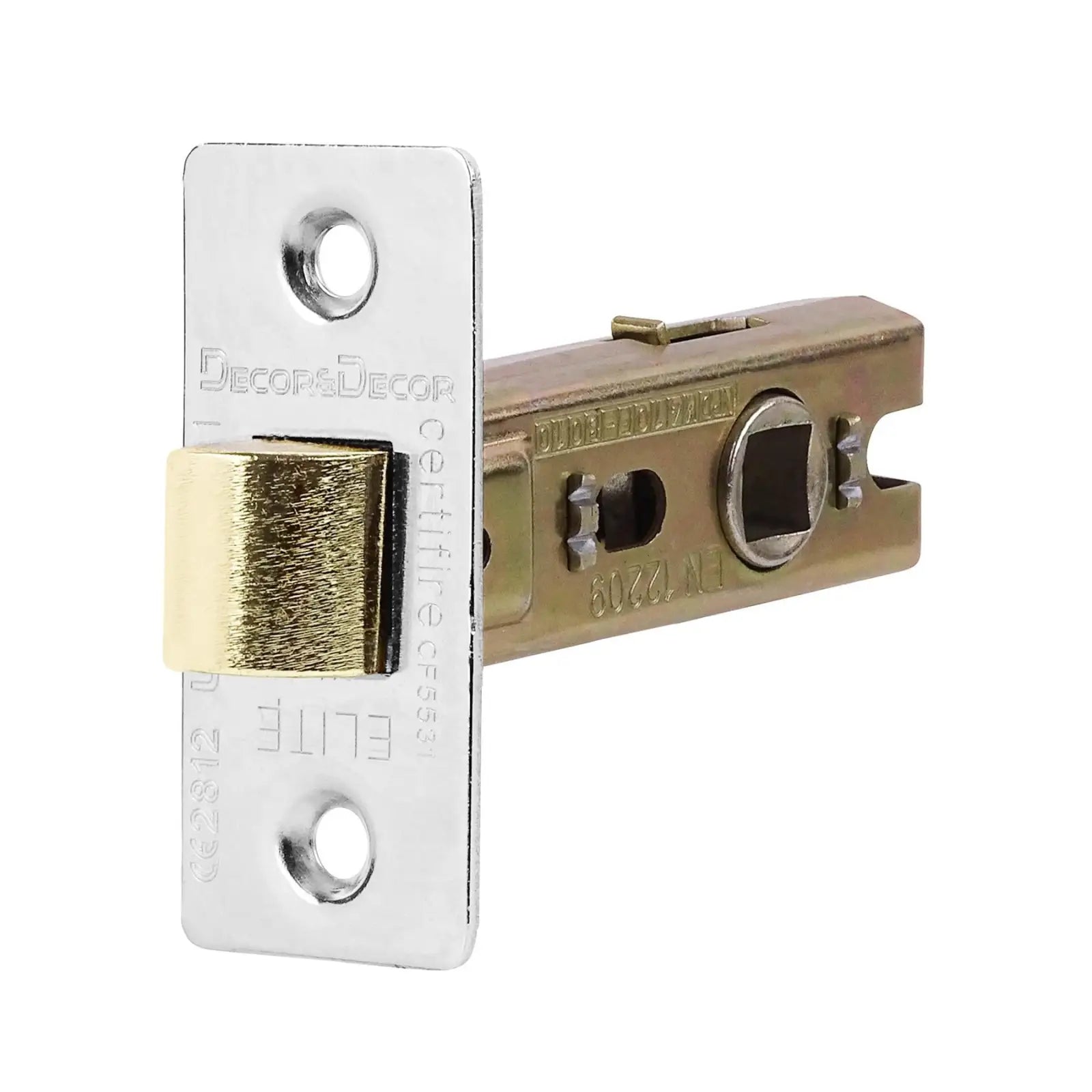 Fire Rated Tubular Mortice Latch - 76mm - Polished Chrome - 2 Pack - Latches –