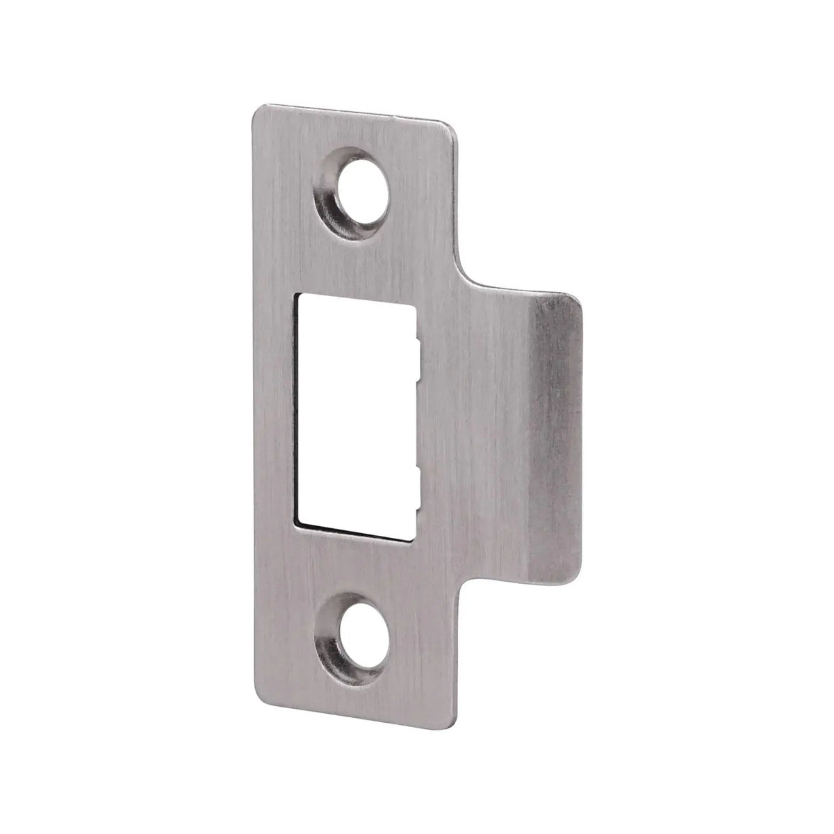 Metal door strike plate for Fire Rated Tubular Mortice Latch in Satin Nickel finish