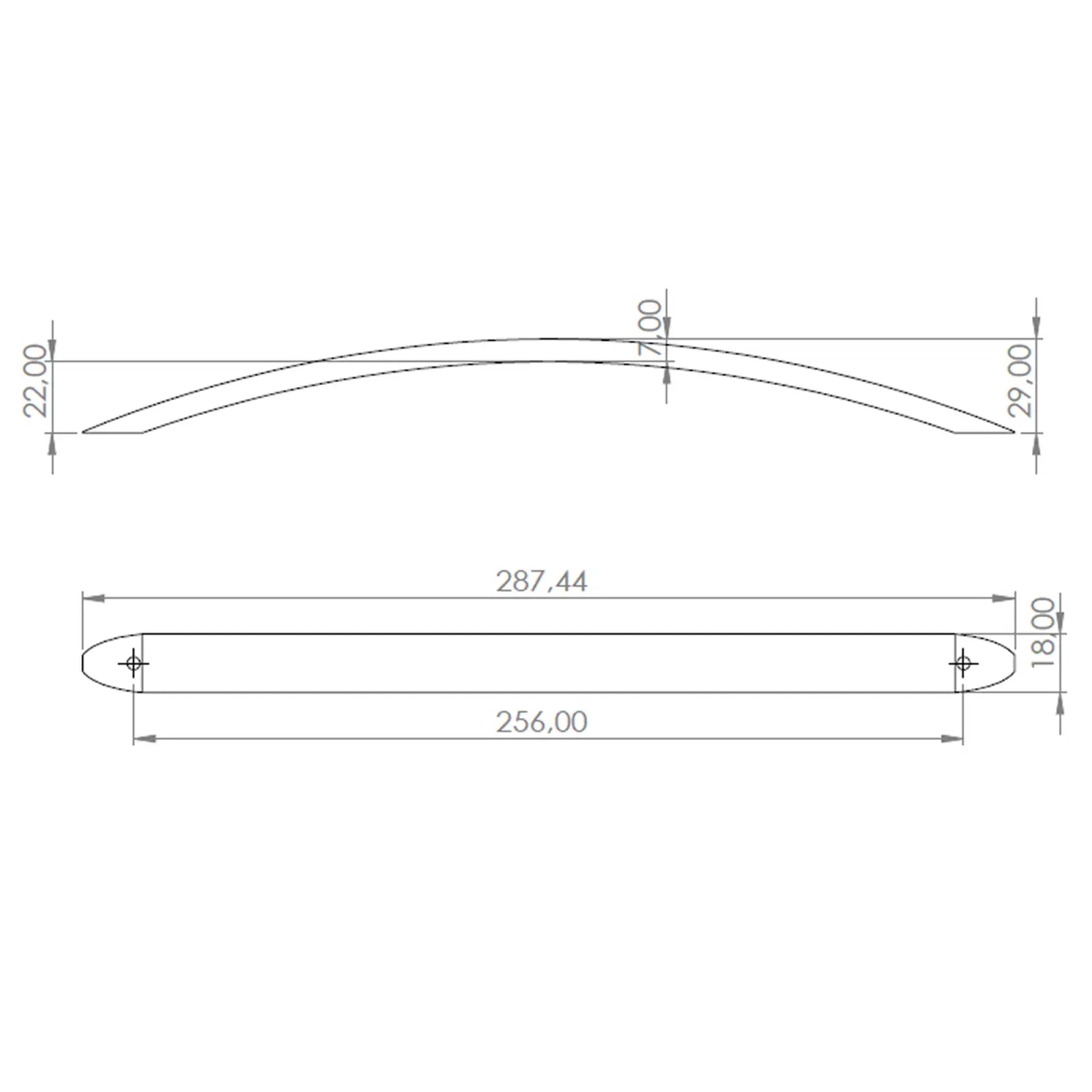 #size selection_256mm hole centres