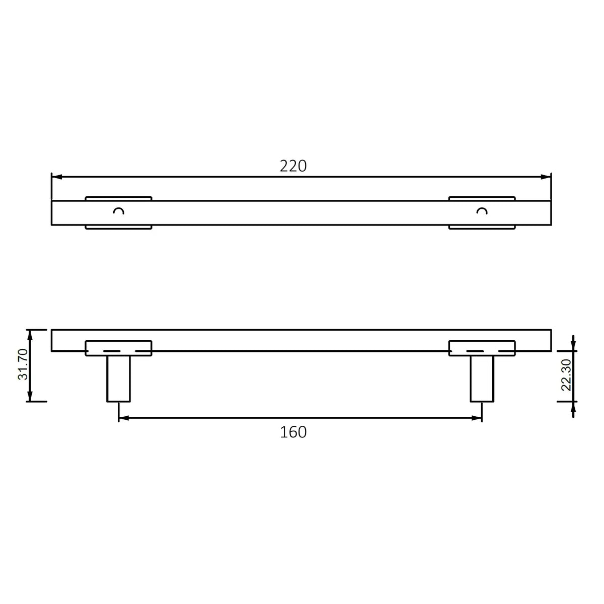 #size selection_160mm hole centres