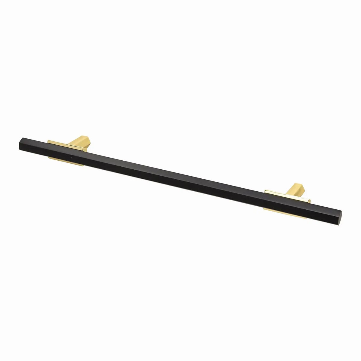 Gantry - T-Bar Kitchen Cabinet Handle - Matt Black - Polished Gold
