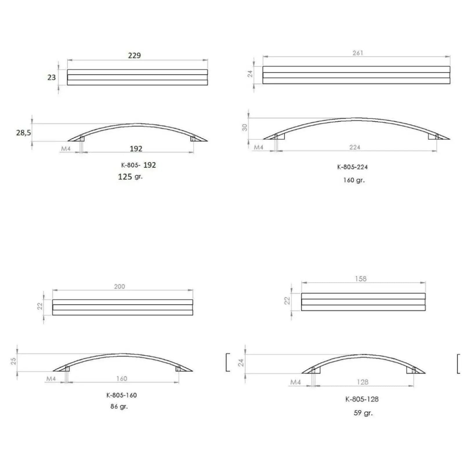 Glossy Zinc Alloy Modern Bow Handle - Decor And Decor