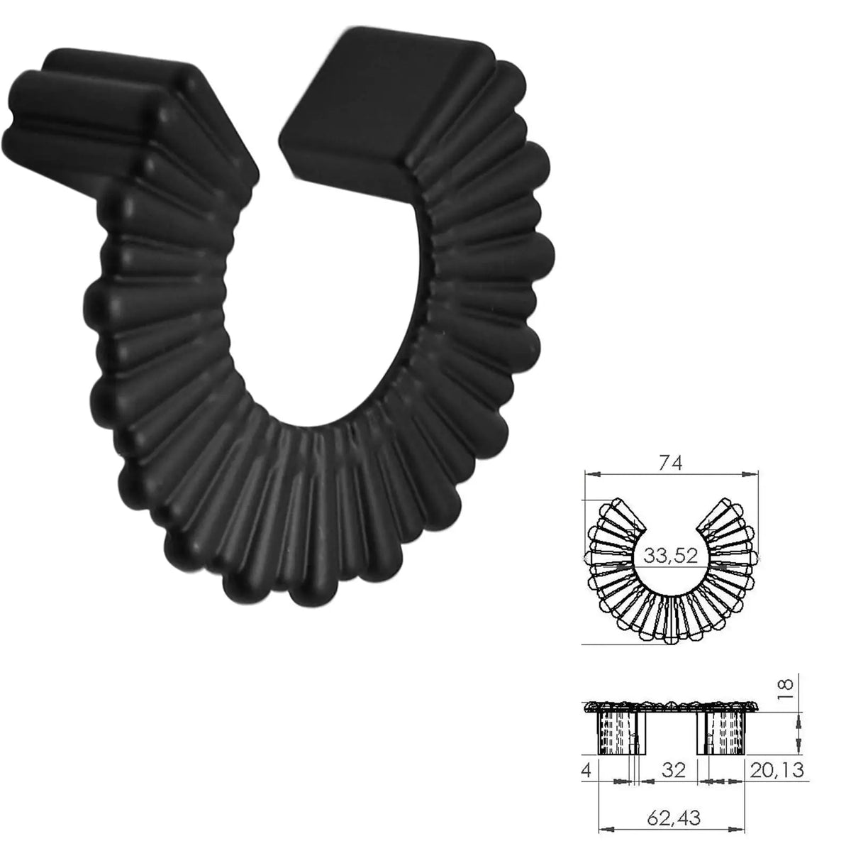 Half Moon Decorative Cupboard Knob – view 5