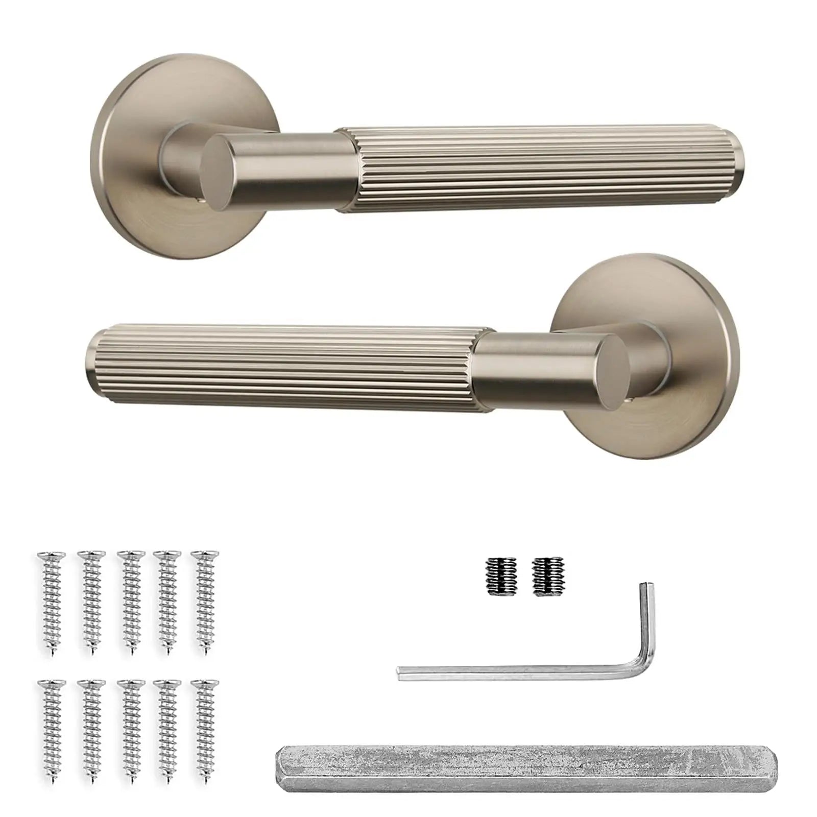 Hera Internal Door Handles - Brushed Satin Nickel - – Classic Look