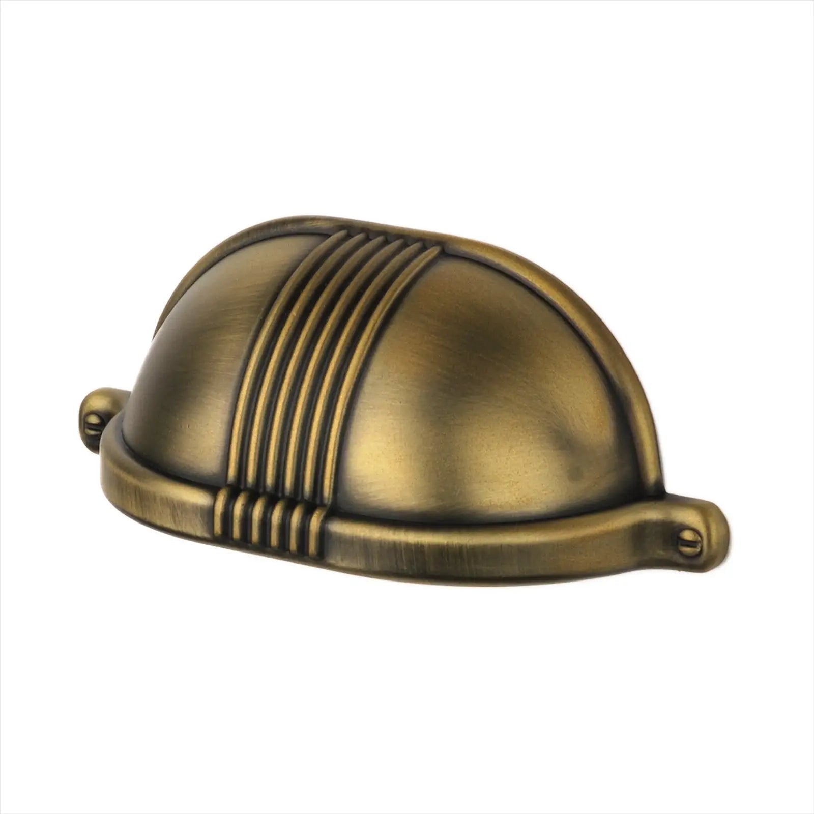 Hera - Kitchen Cabinet Cup Pull Handle - Antique Brass - Knobs Handles for Kitchens