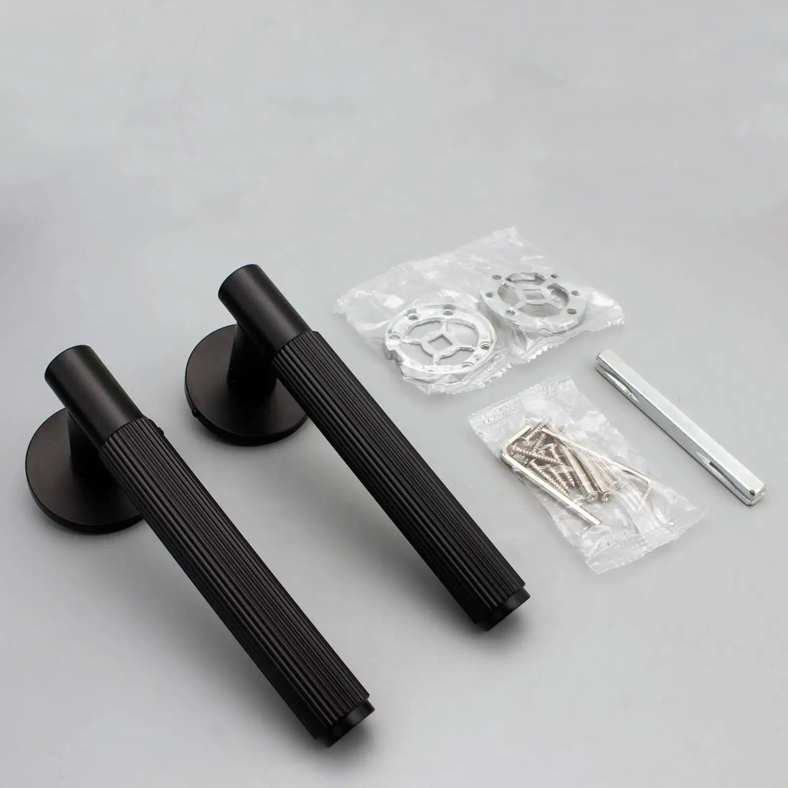 Hera Matt Black Bathroom Door Handles - Kit - Handle Set – Buy