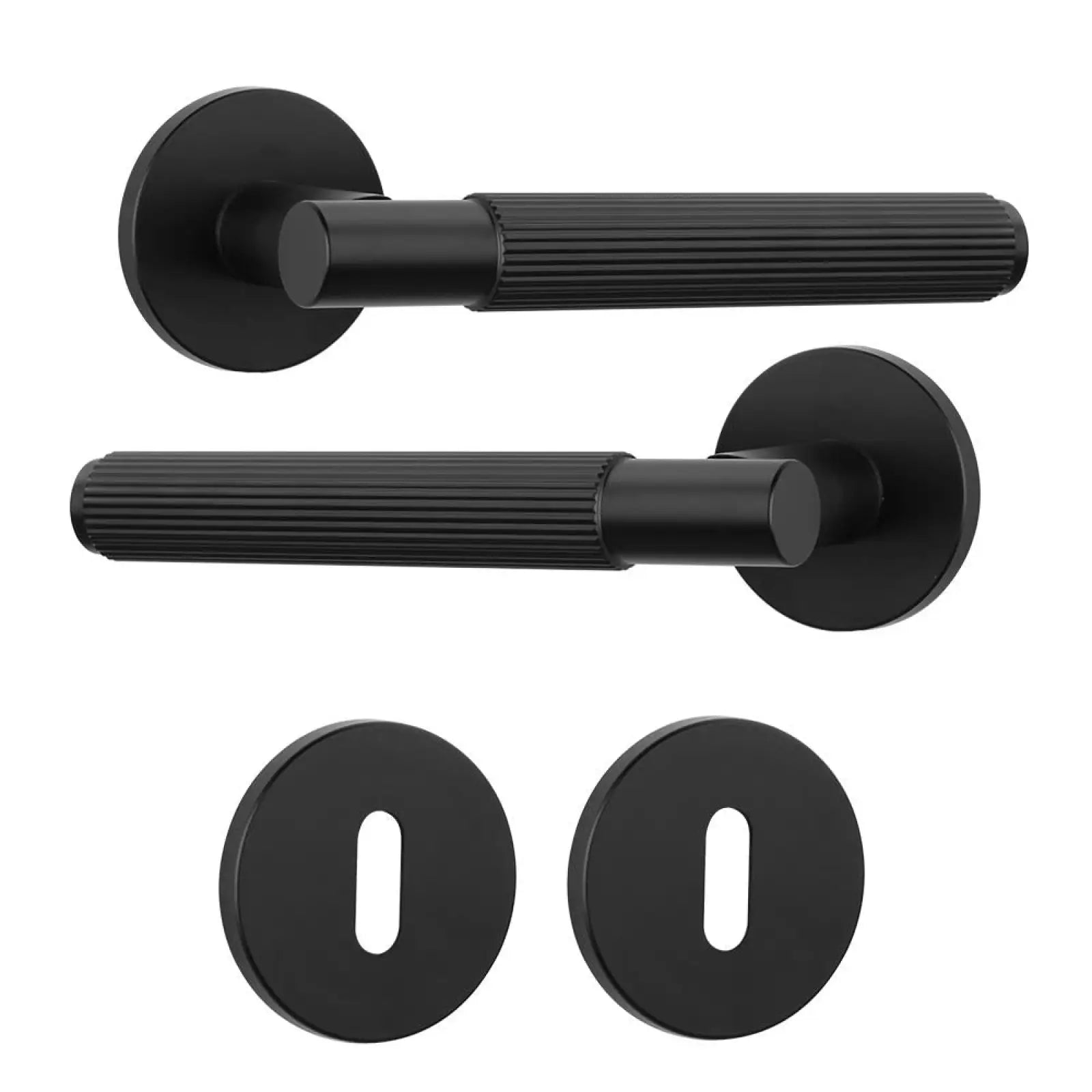 Hera Matt Black Privacy Door Handles - Sash Lock Kit Set - –