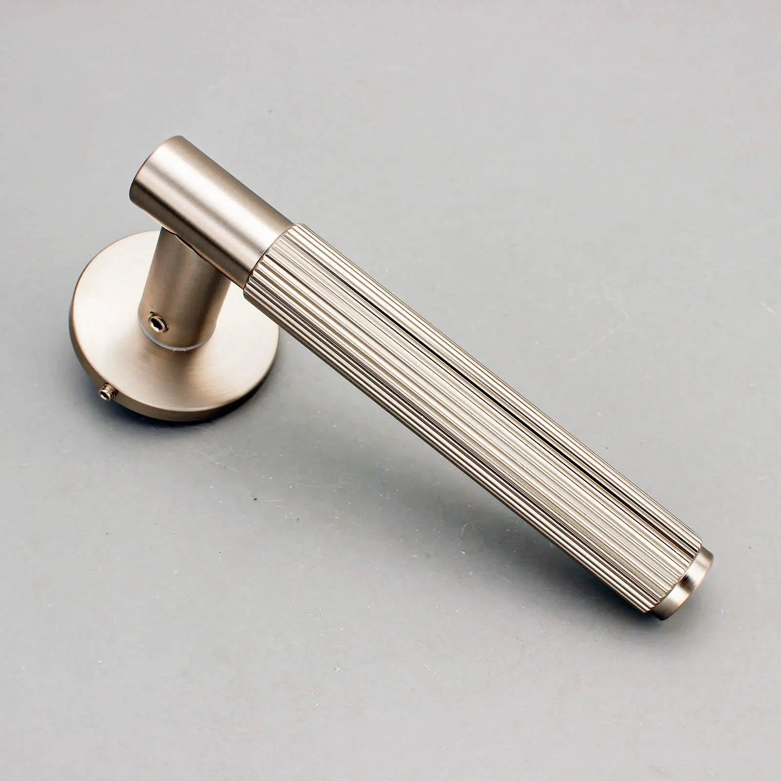 Hera Satin Nickel Bathroom Door Handles - Kit - Handle Set – Elegant & Durable