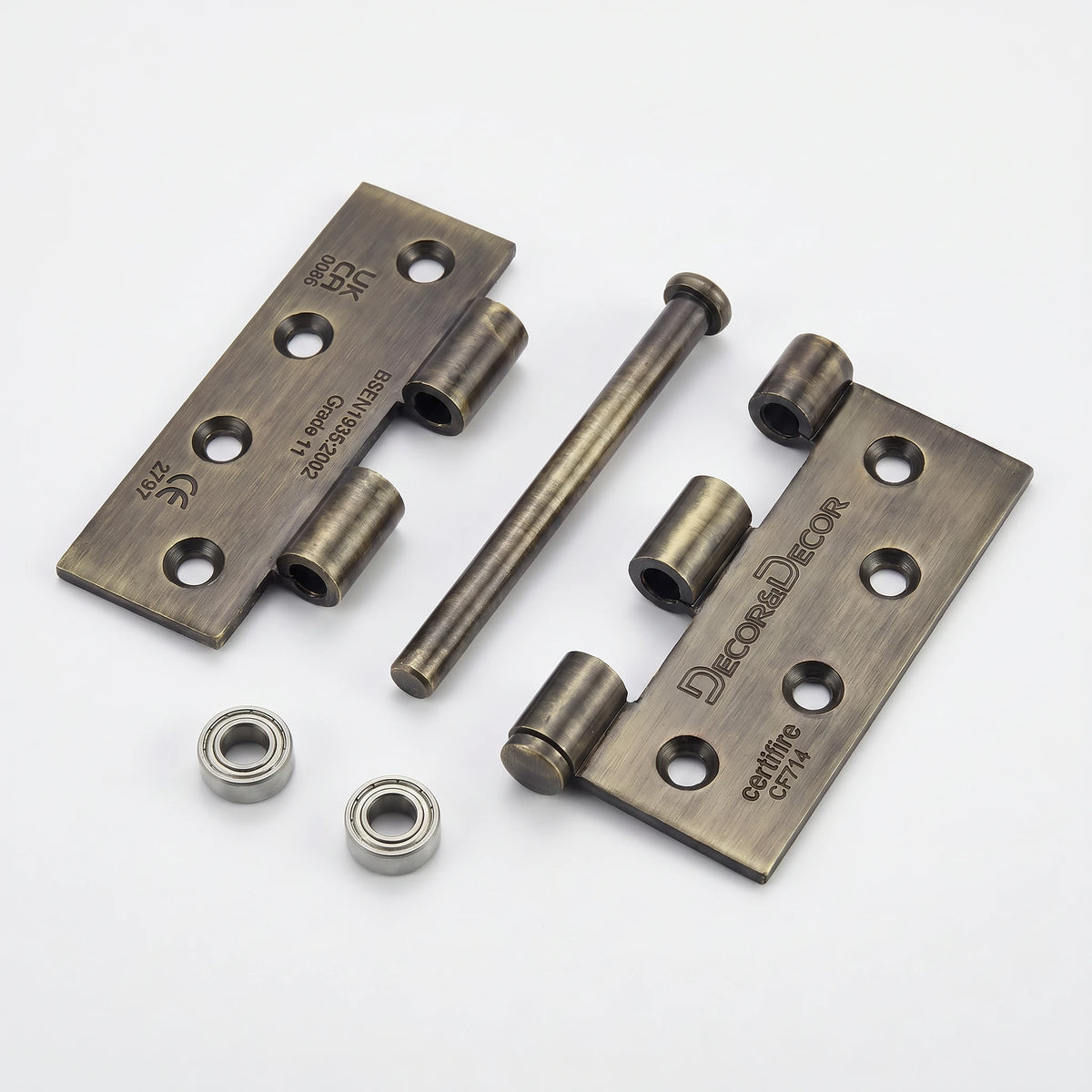 Ball Bearing Fire Rated Door Hinges - 102mm - Pair - Antique Brass – view 6