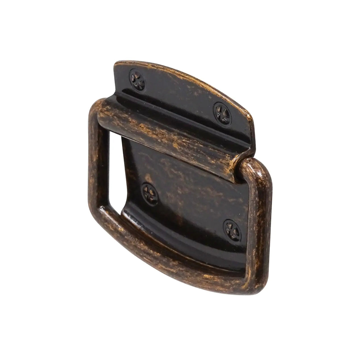 Hive - Vintage Square Drop Ring Pull Handle - Antique Copper