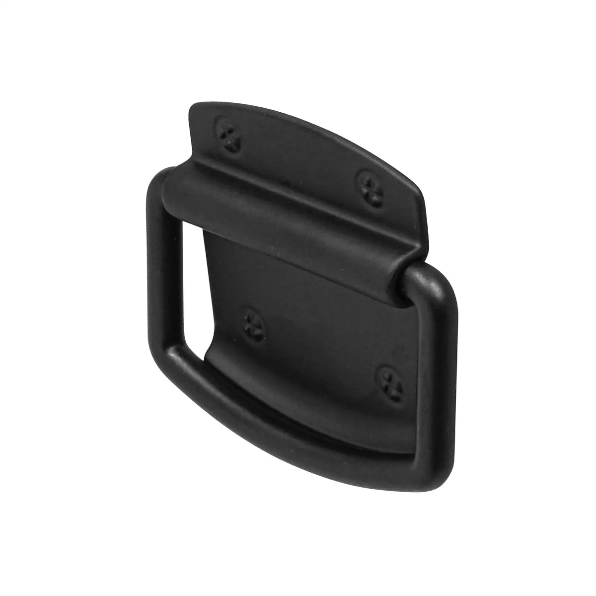 Hive - Vintage Square Drop Ring Pull Handle - Matt Black