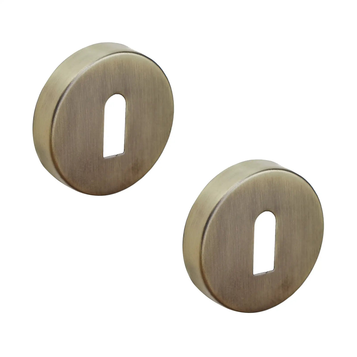 Keyhole Cover Escutcheon - Antique Brass