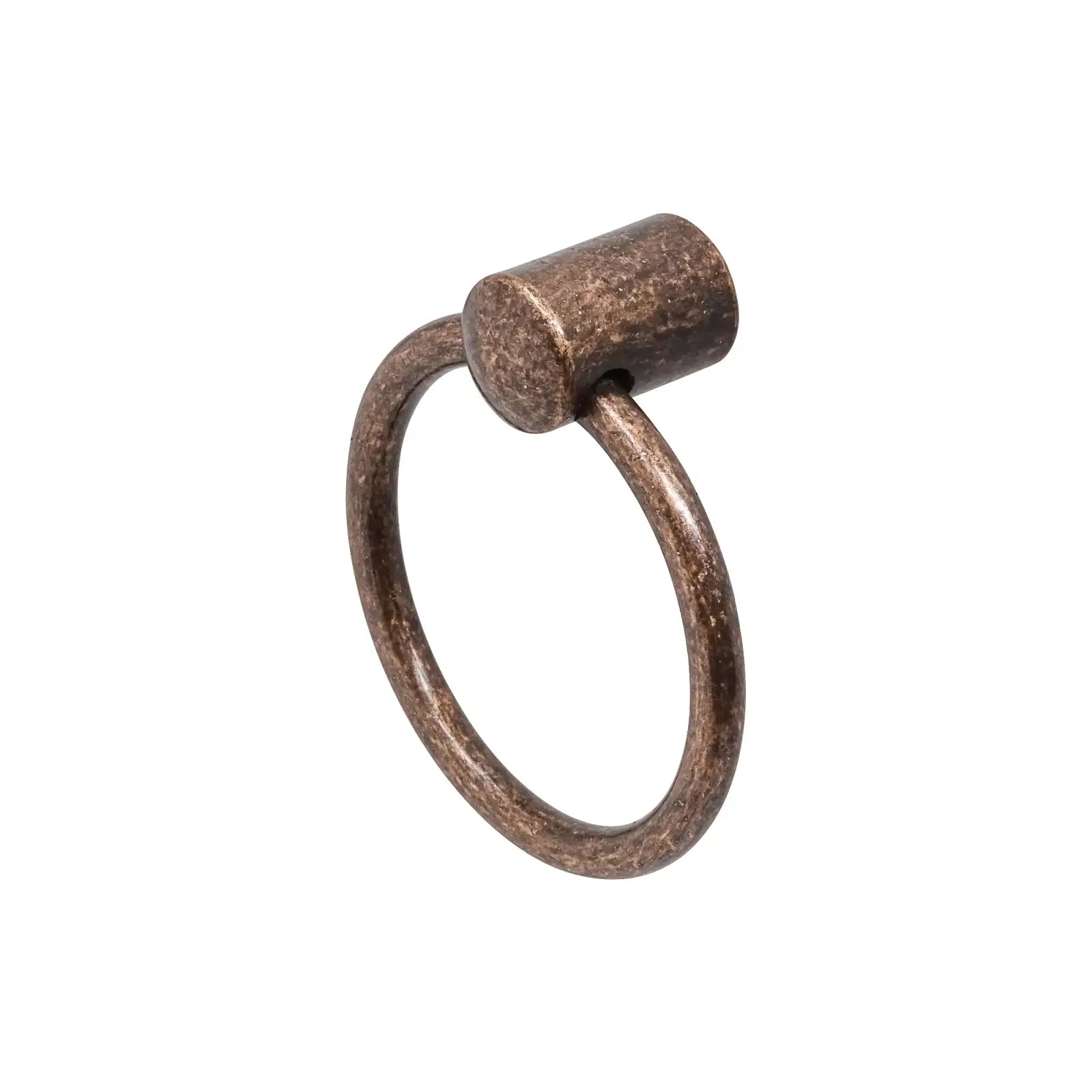 Lancer - Round Drop Ring Pull Handle - Antique Copper - Decor And Decor