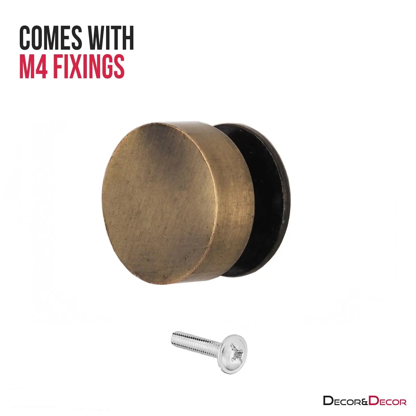 Limari - Traditional Round Kitchen Knob - Antique Brass - Knobs
