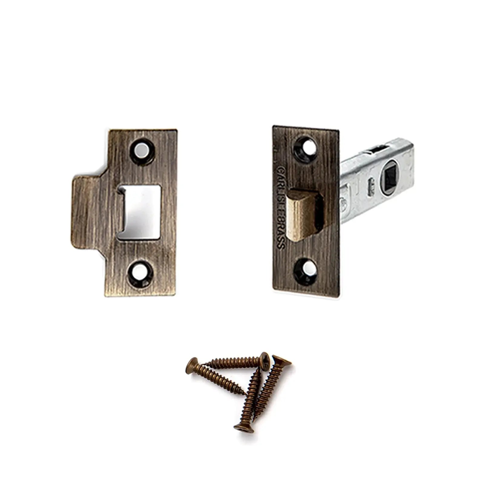 Lumina Antique Brass Passage Door Lever Handles - Latch Kit Set - Decor And Decor