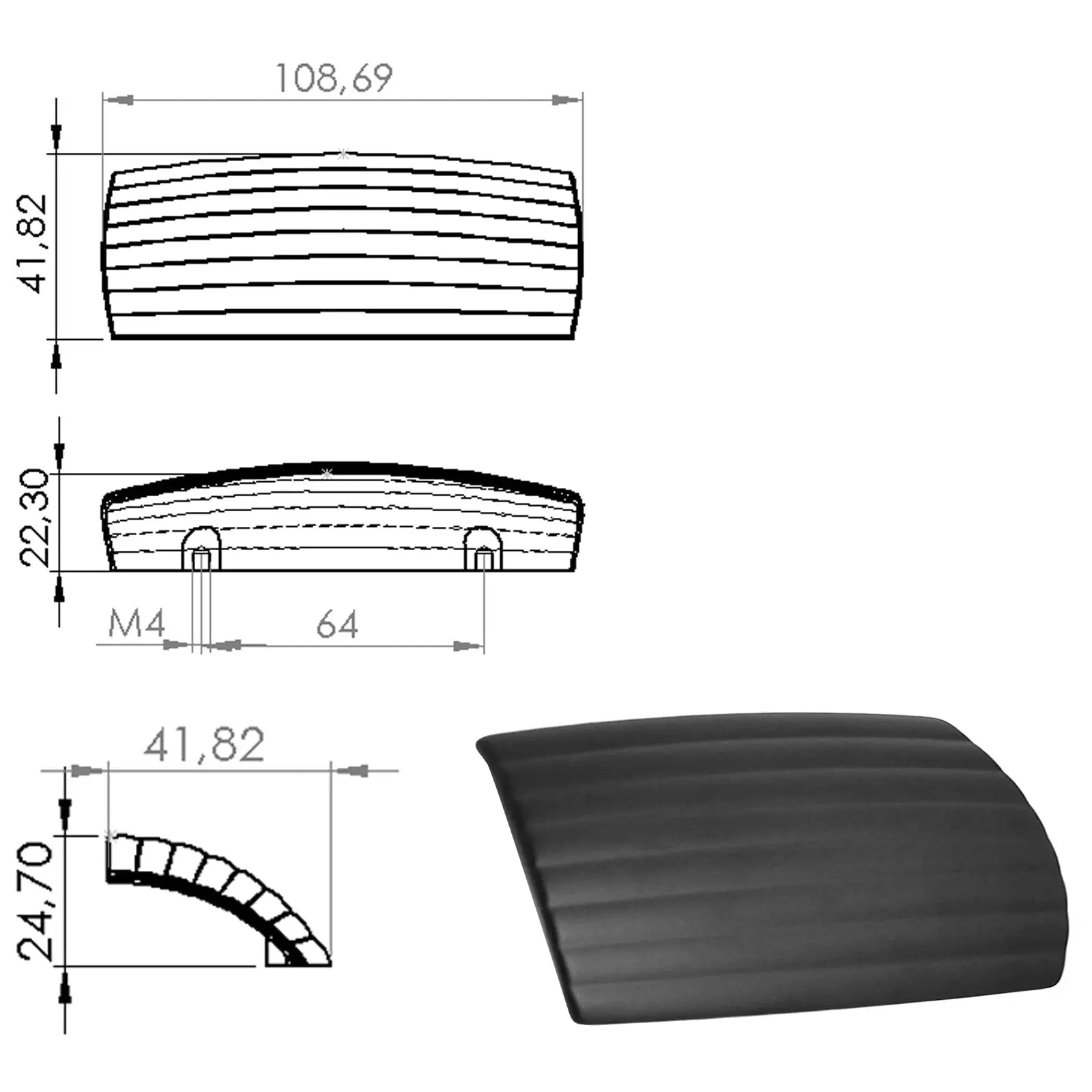 Matt Black Matt Cream Finger Pull Knob - Decor And Decor