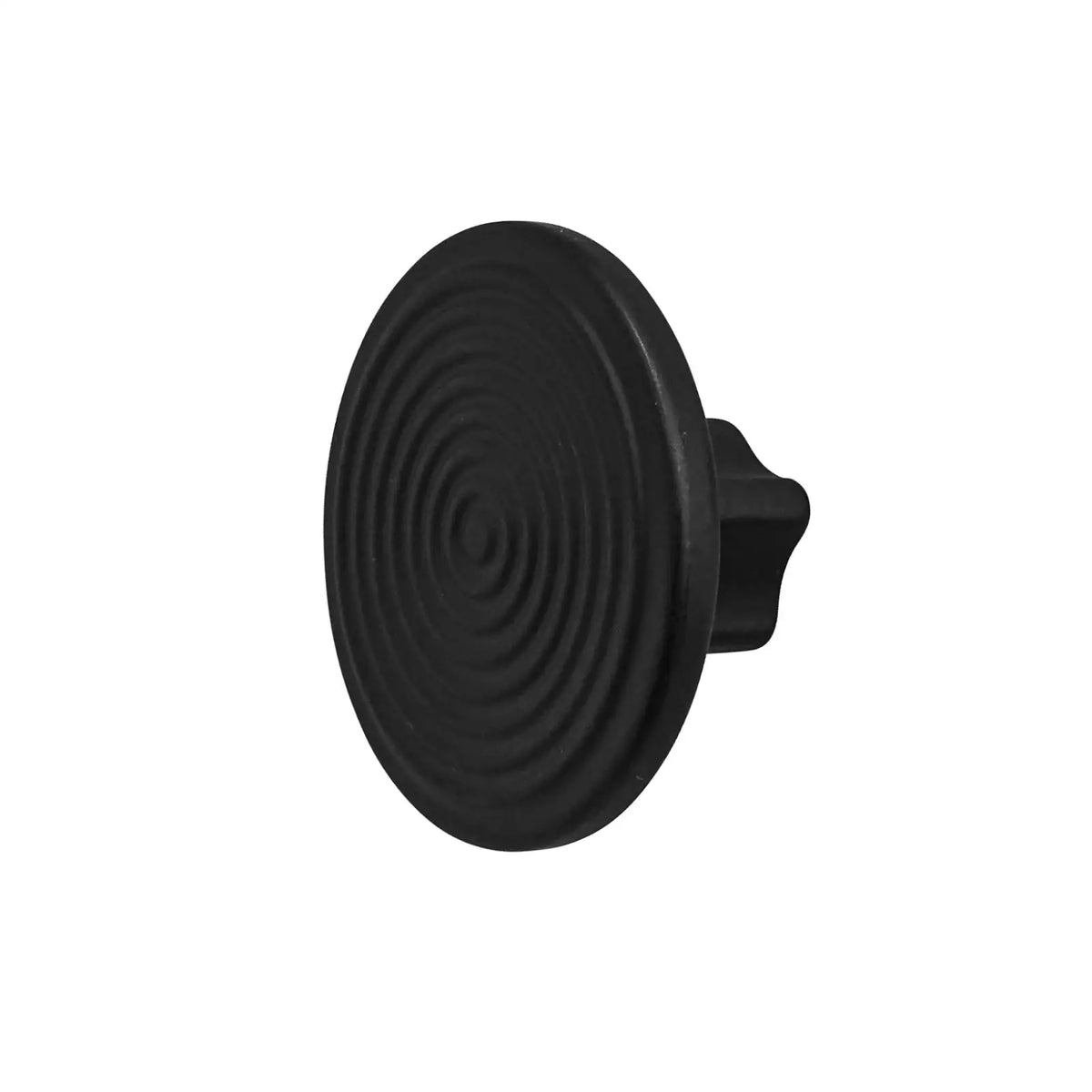 Mira - Spiral Round Cupboard Knob - Matt Black