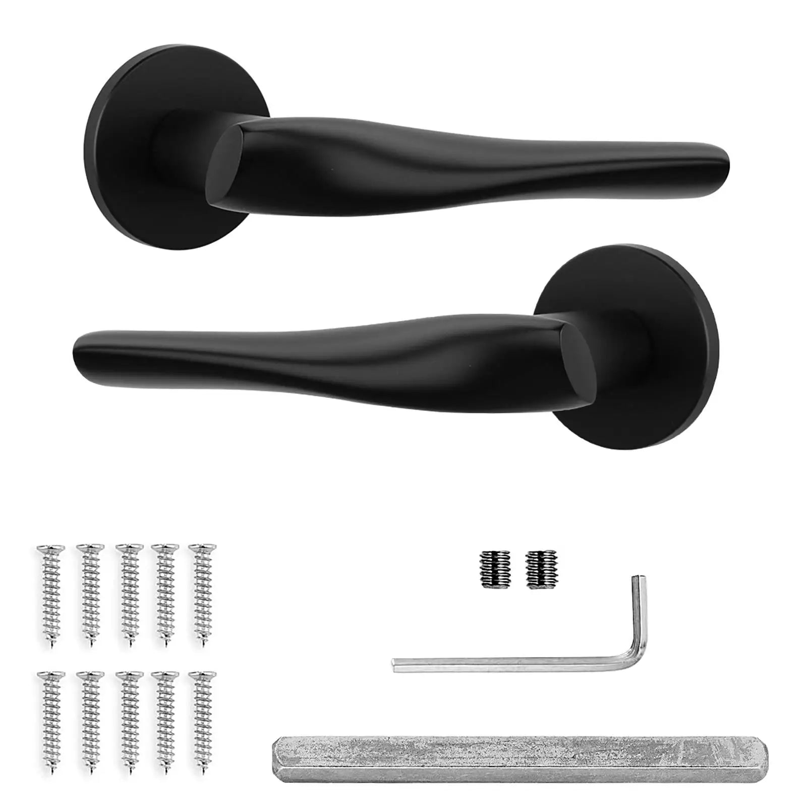Nanda Internal Door Handles - Matt Black - – Modern & Durable