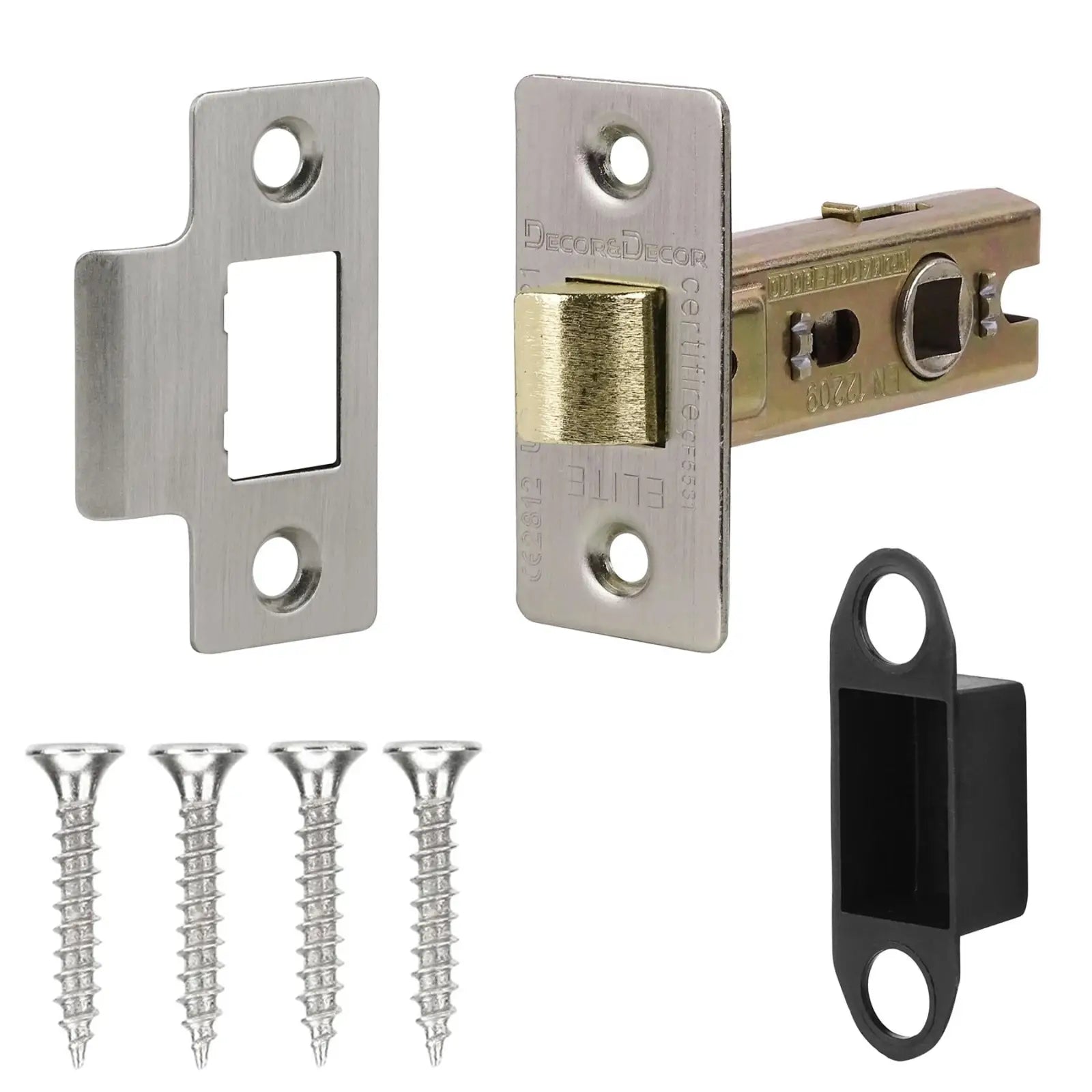 Nanda Satin Nickel Passage Door Handles - Latch Kit Set - –